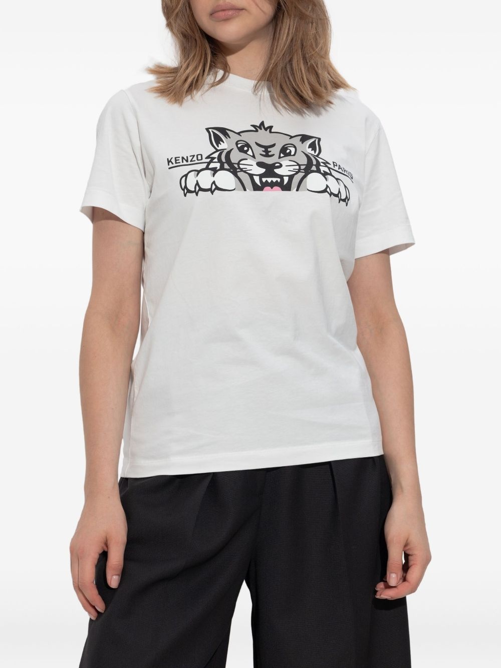 tiger-print cotton T-shirt - 3