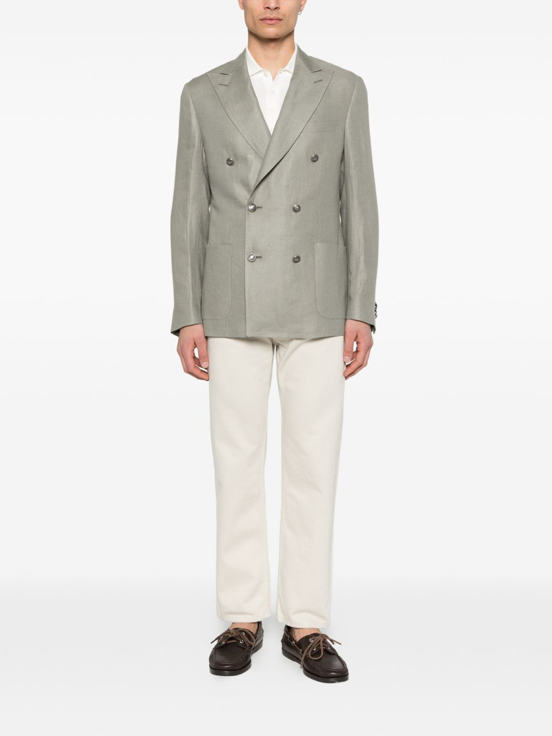 CORNELIANI Academy Light double-breasted patch-pocket jacket outlook