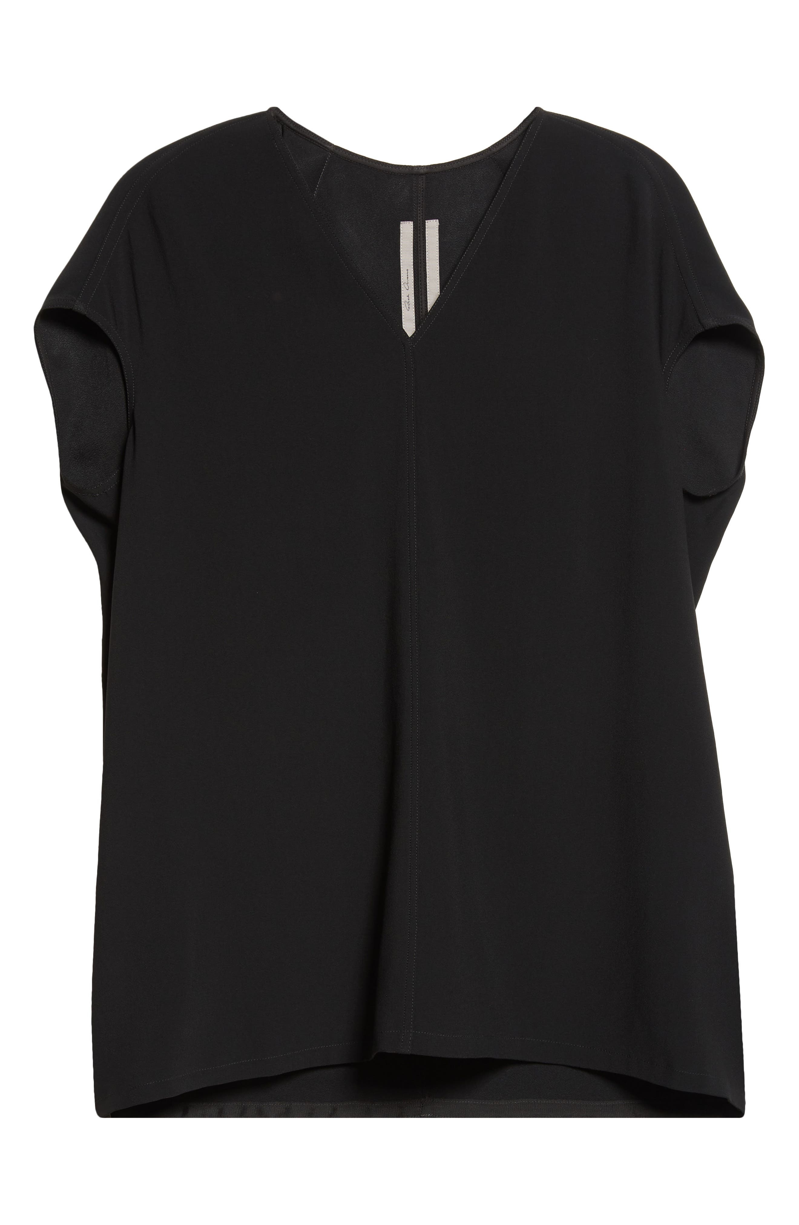 Rick Owens Floating Washed Charmeuse Top in Black at Nordstrom - 6