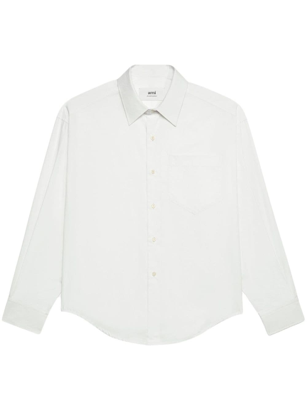 pocket long-sleeve cotton shirt - 1