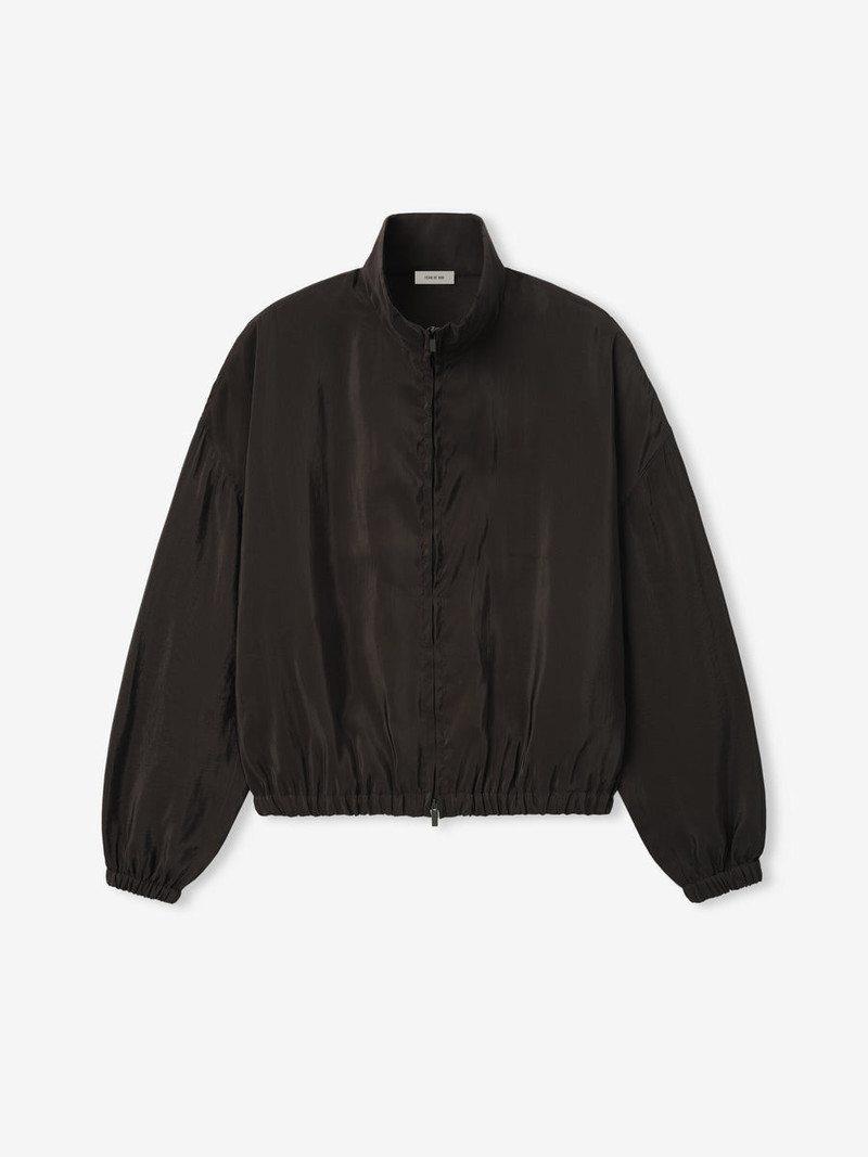 Womens Crinkle Viscose Track Jacket - 1