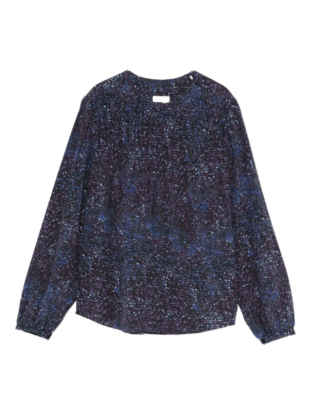 speckled pleated blouse - 1