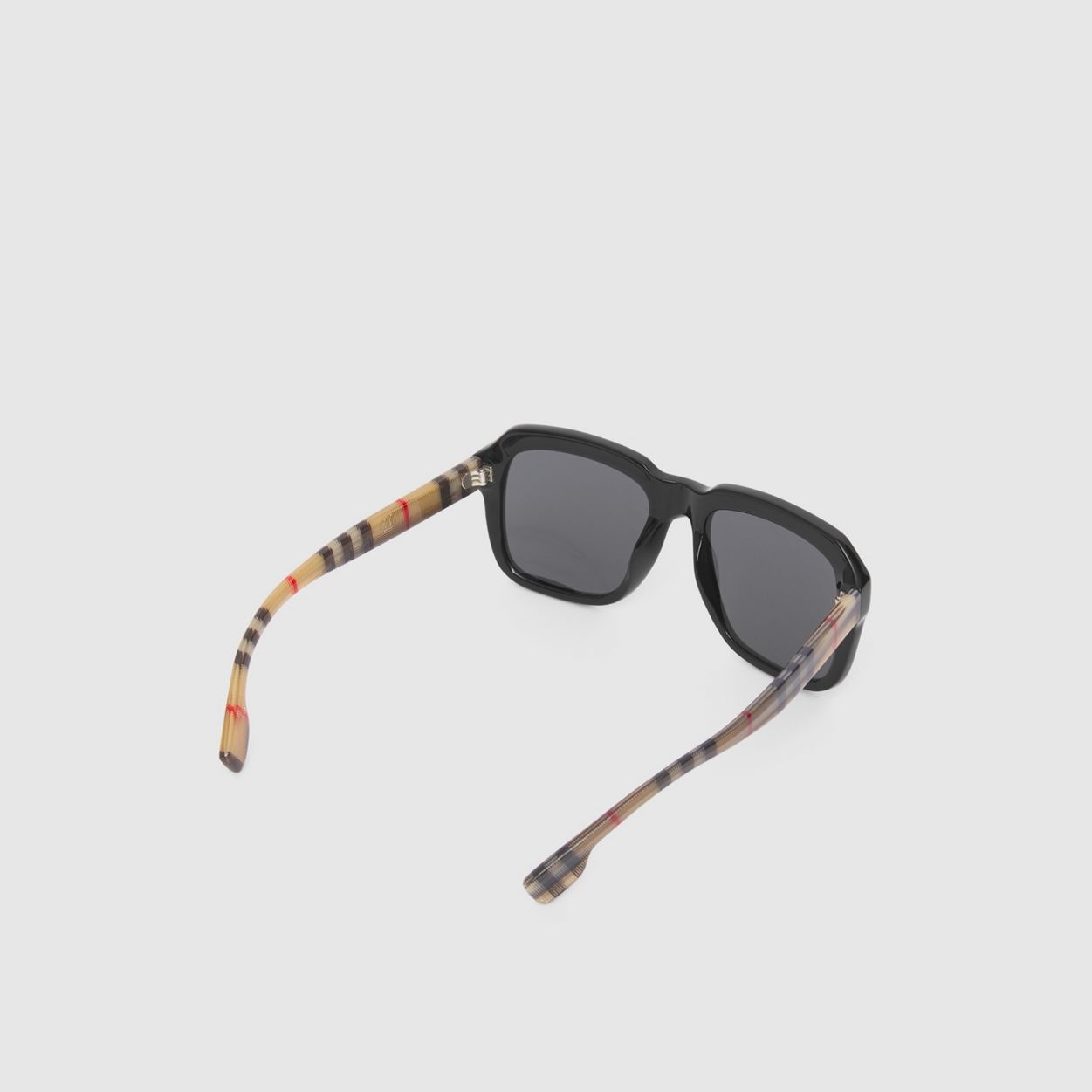 Check Detail Bio-acetate Square Frame Sunglasses - 5