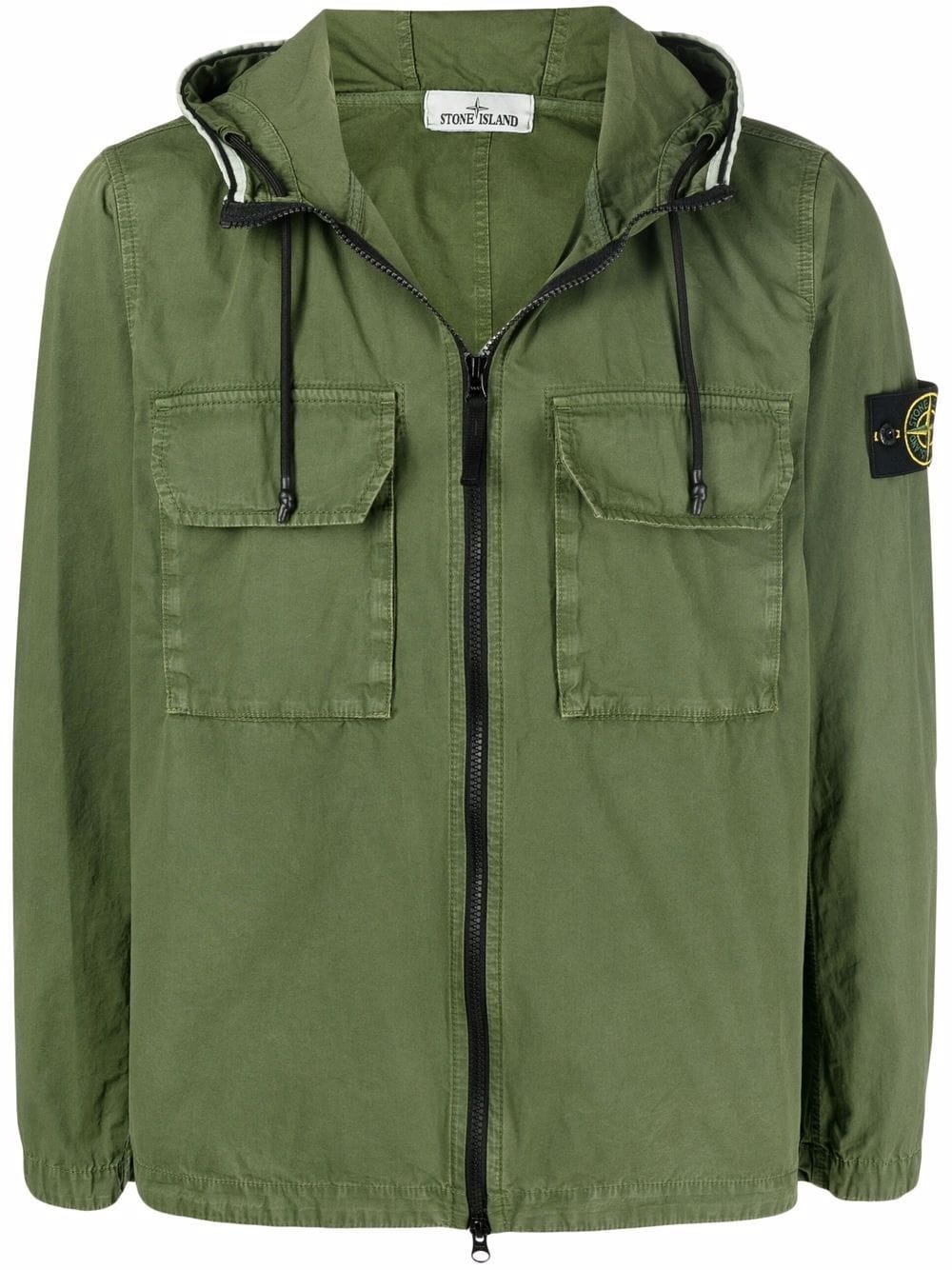 Compass-badge hooded jacket - 1