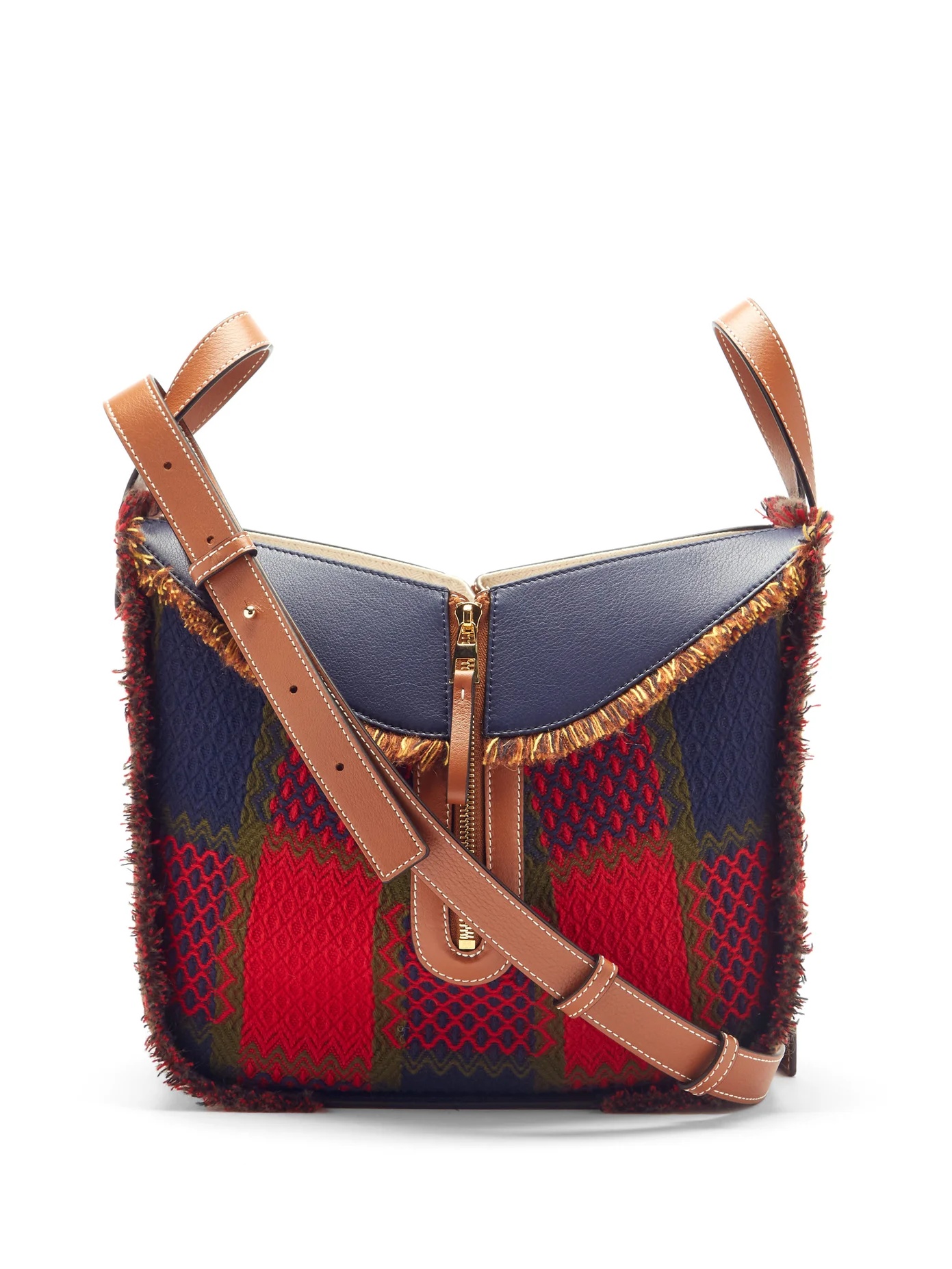 Hammock tartan and leather shoulder bag - 1