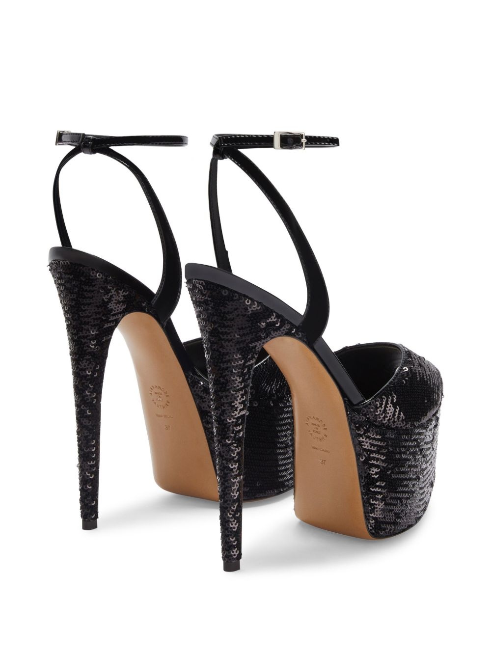 160mm sequinned sandals - 3