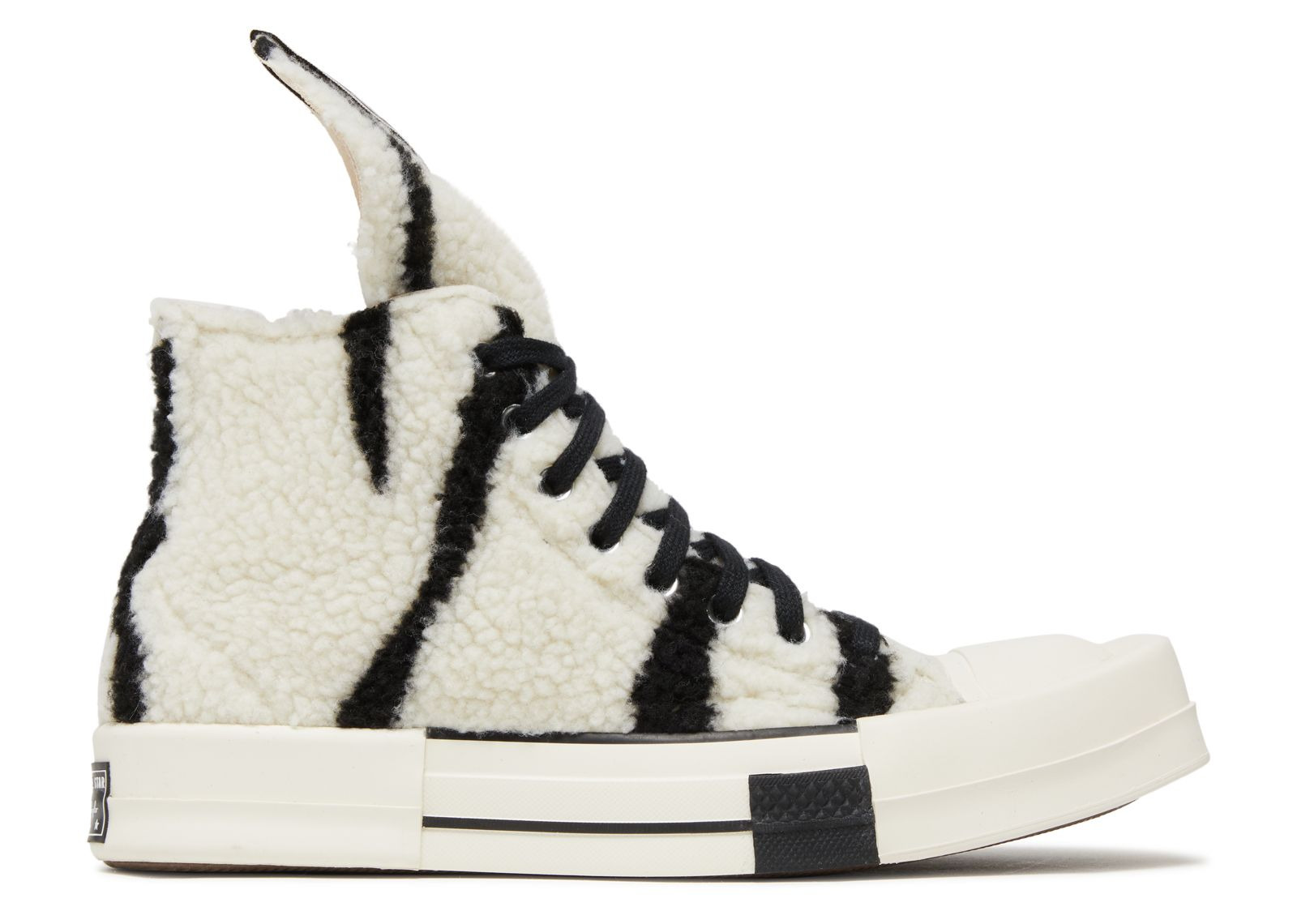 RICK OWENS X DRKSHDW TURBODRK CHUCK 70 HIGH 'ZEBRA' - 1