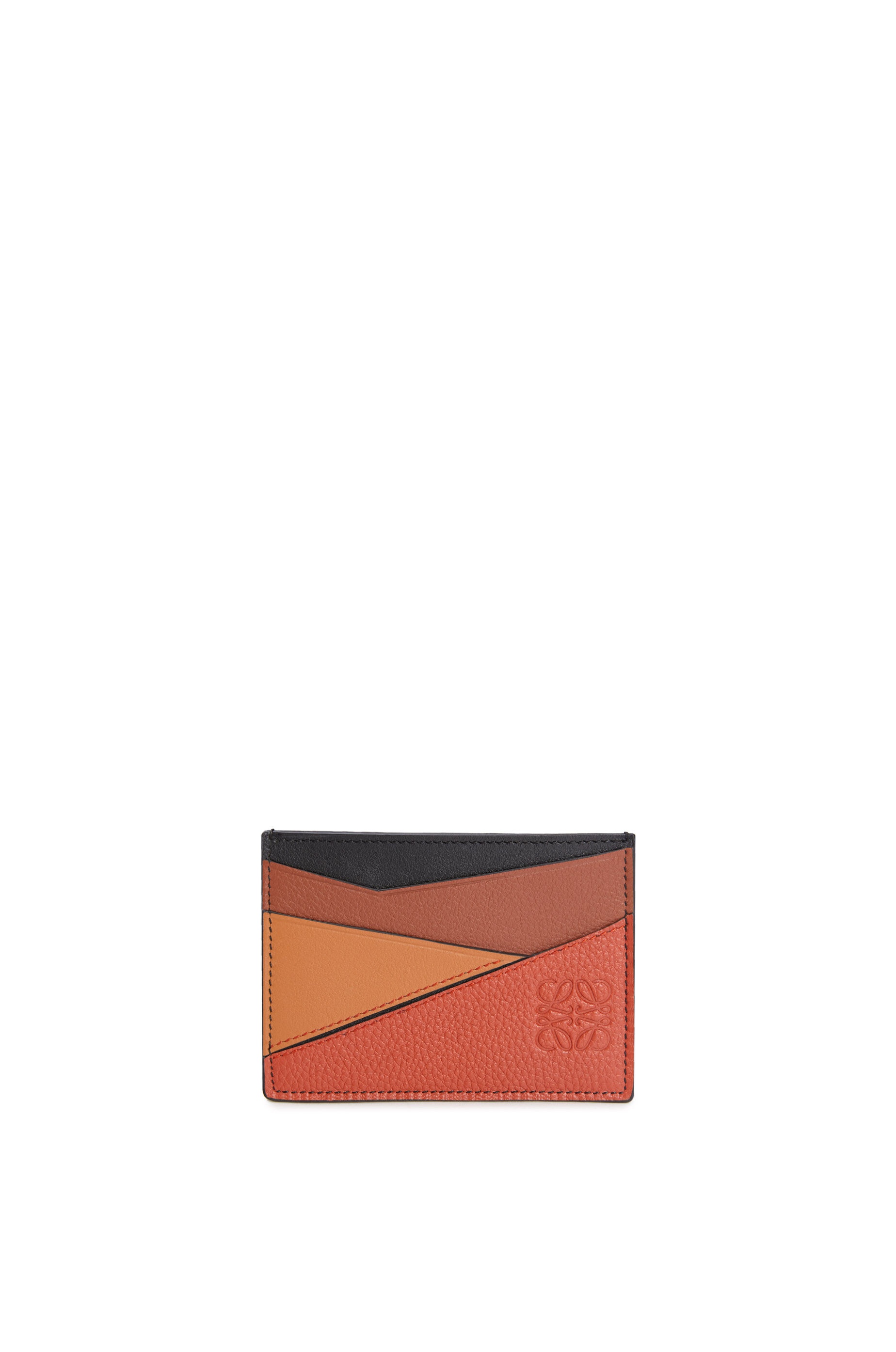 Puzzle plain cardholder in classic calfskin - 1