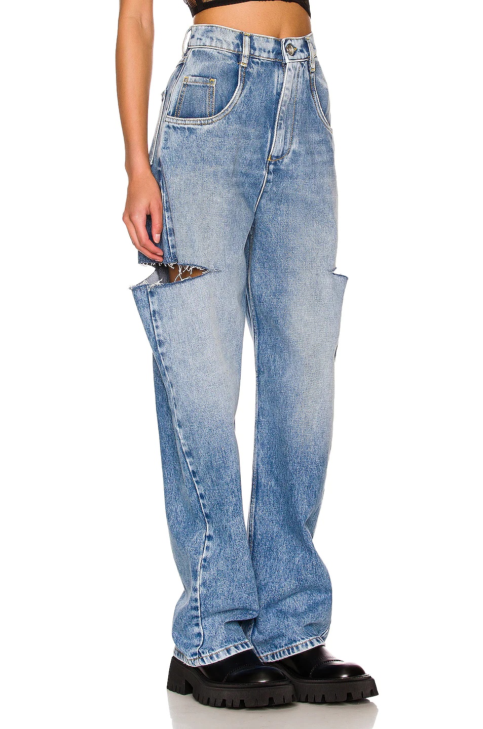 5 Pocket Side Slit Jean - 2