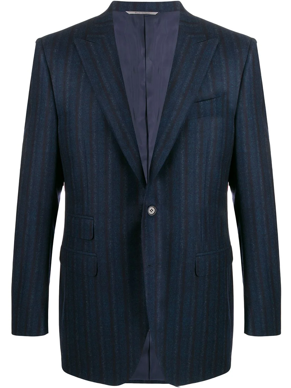 striped fitted blazer - 1