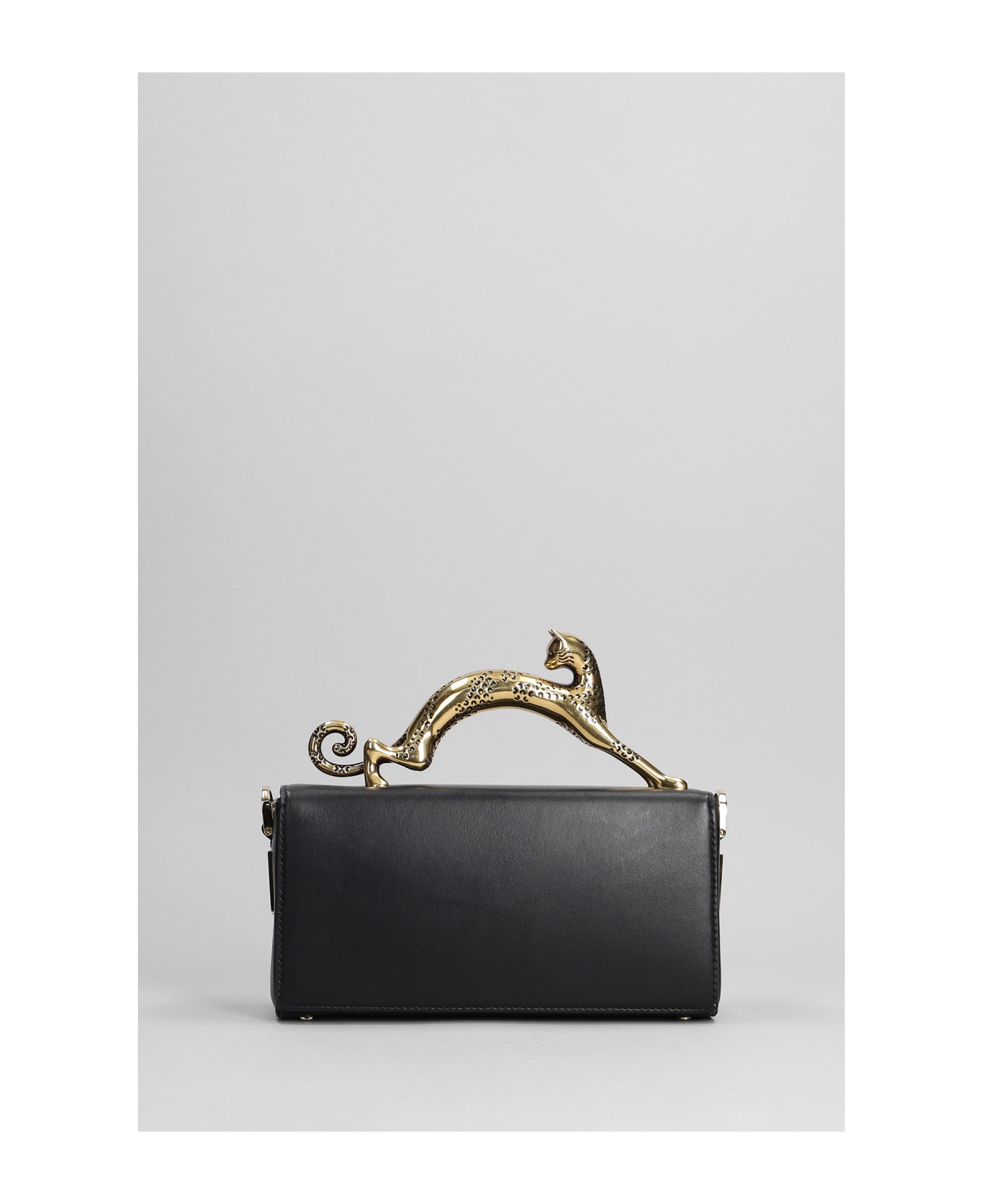 Hand Bag In Black Leather - 3