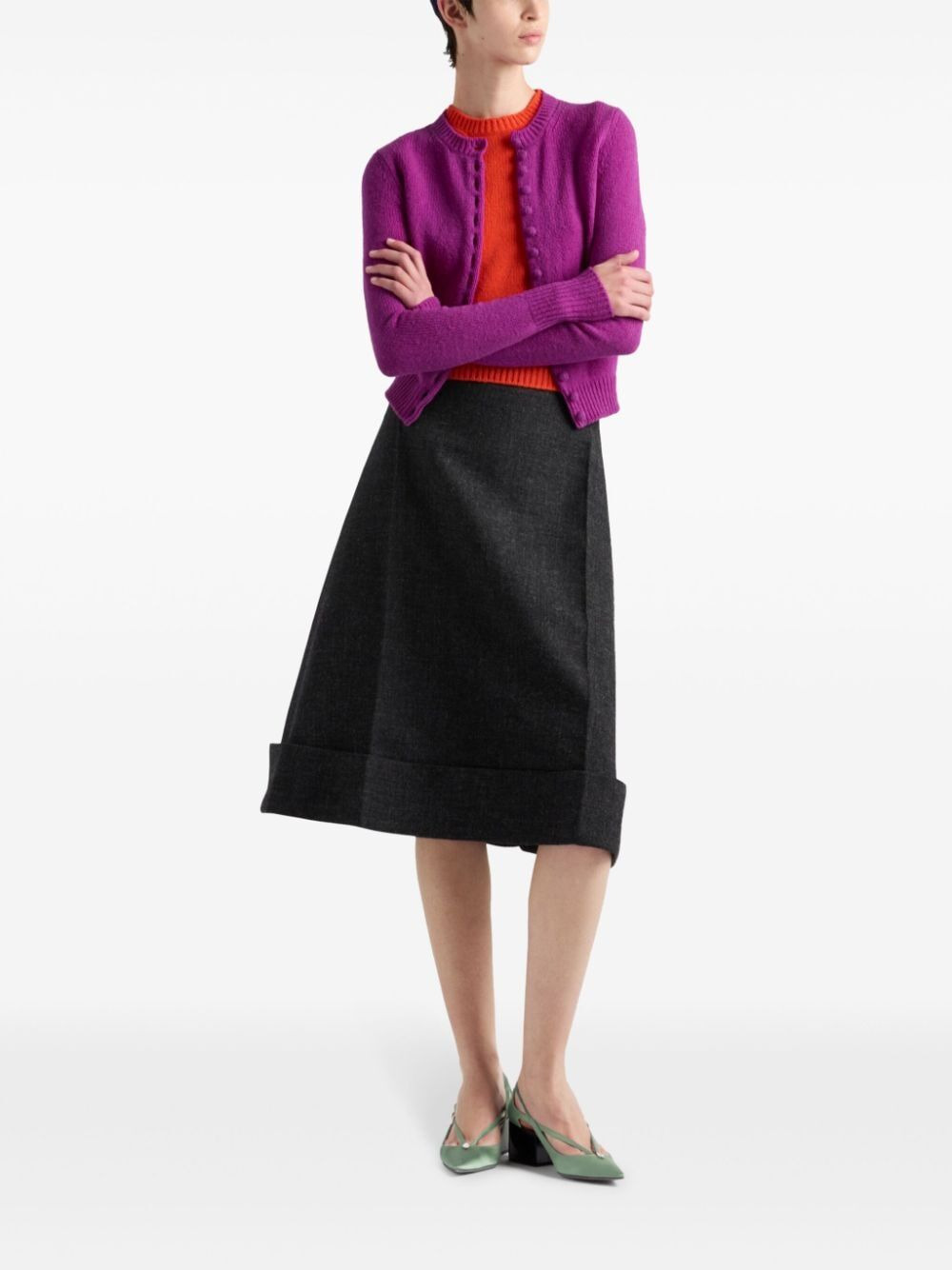 Prada Women Gonna Midi In Stuoia Old - 6