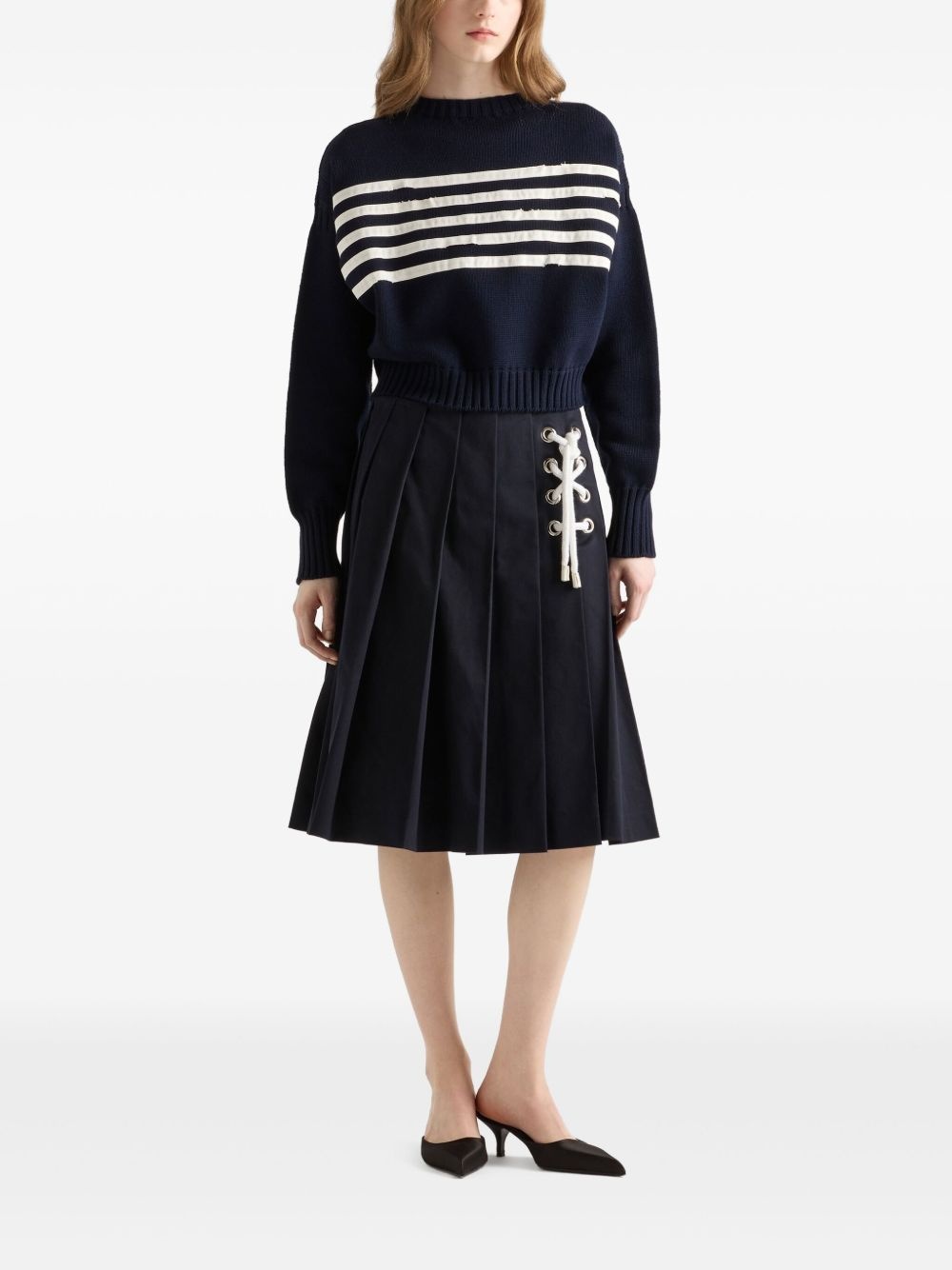 striped cotton sweater - 2