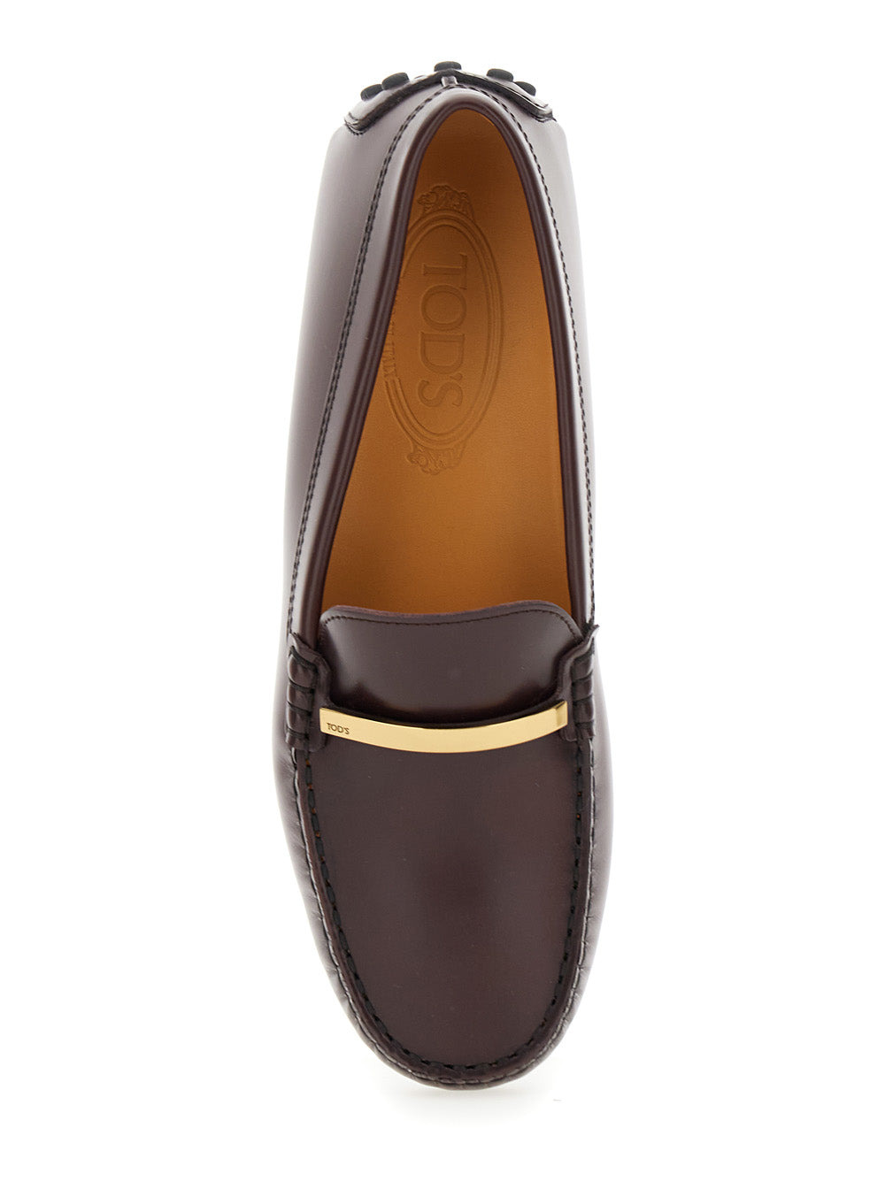 Tod's Women Brown Loafers With Logo Plaque And Rubber Sole In Leather Woman - 4