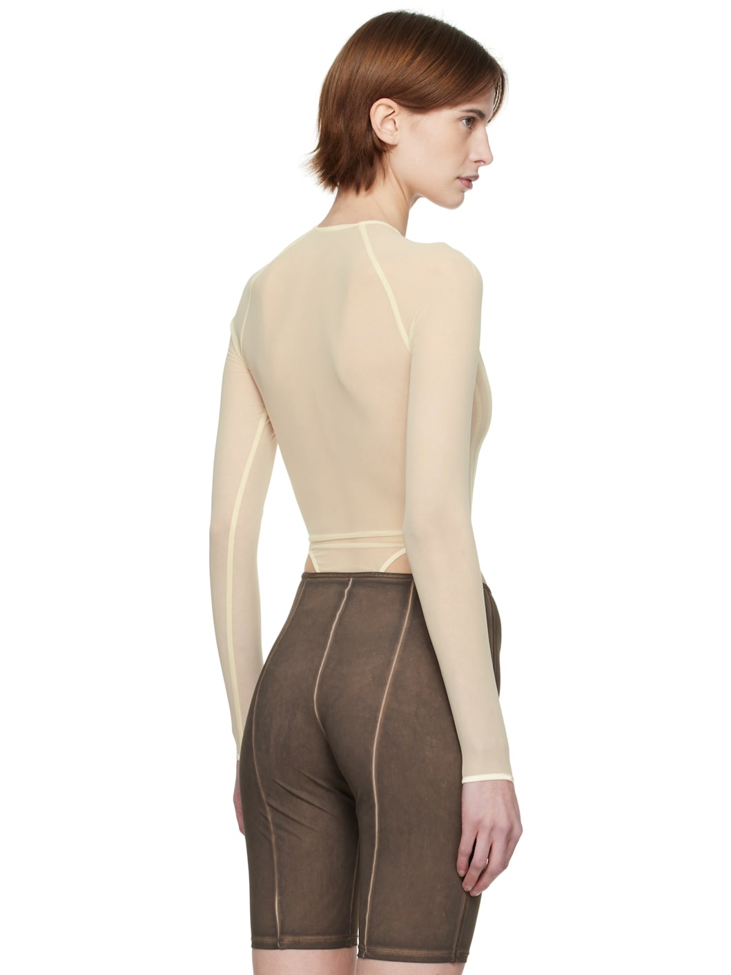 Yellow Haze Mesh Bodysuit - 3