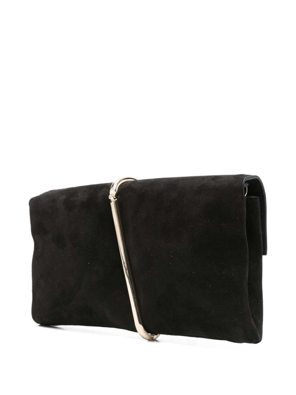 metallic-sphere suede clutch - 2