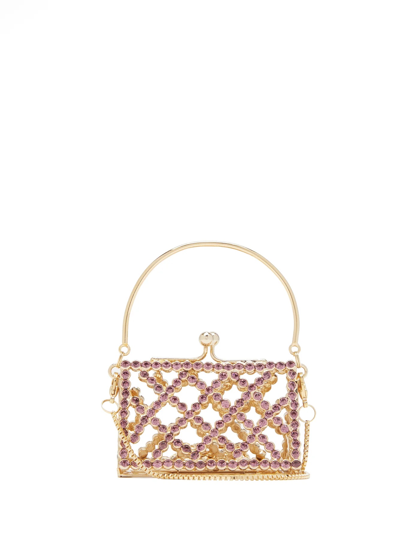 Baby Garofano mini caged crystal cross-body bag - 1