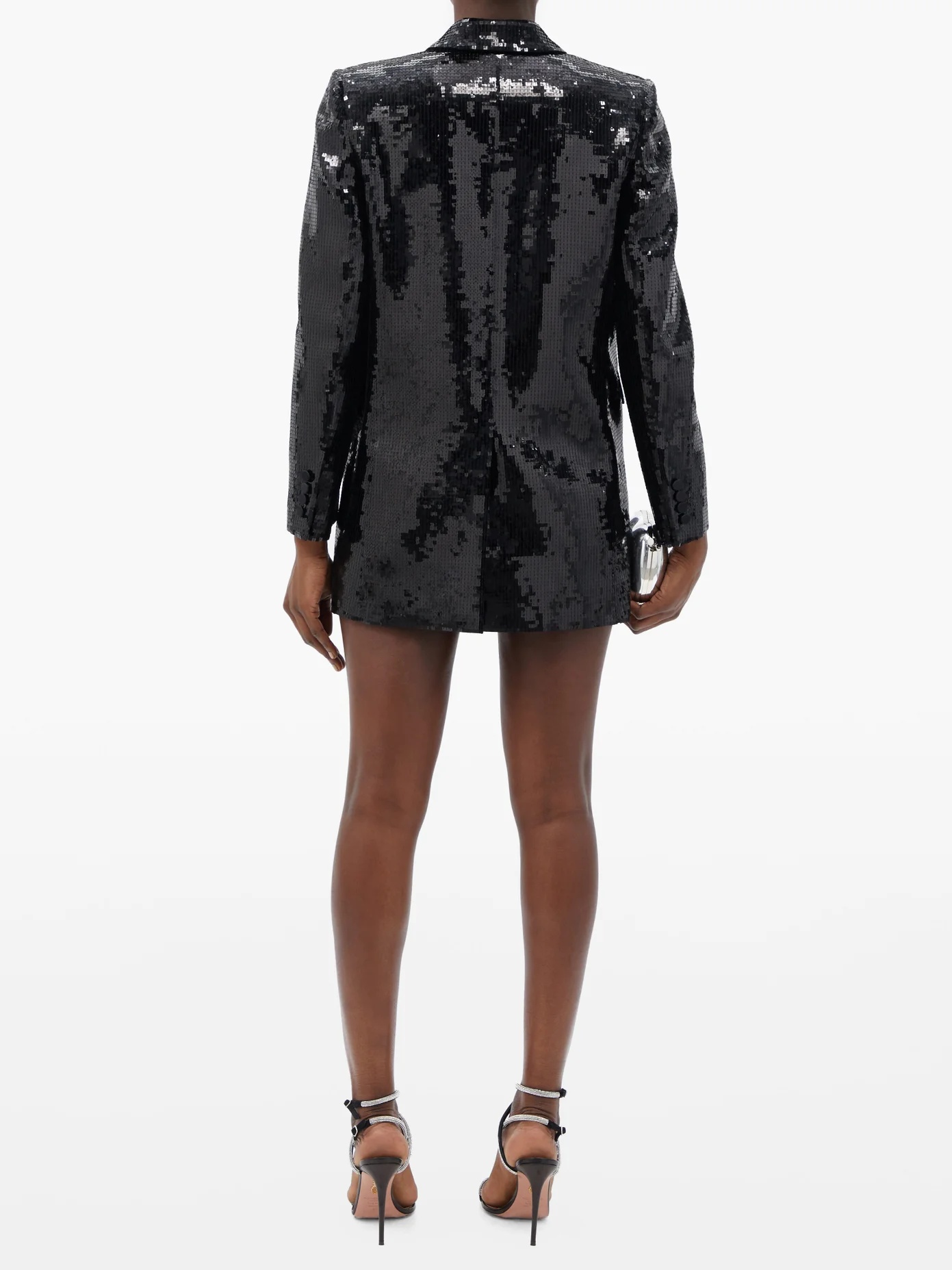 Sequin-embellished wool tuxedo jacket - 5