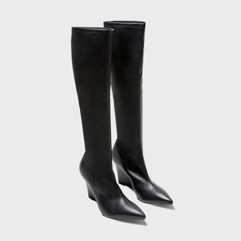 Knee-High Wedge Boot in Leather 5