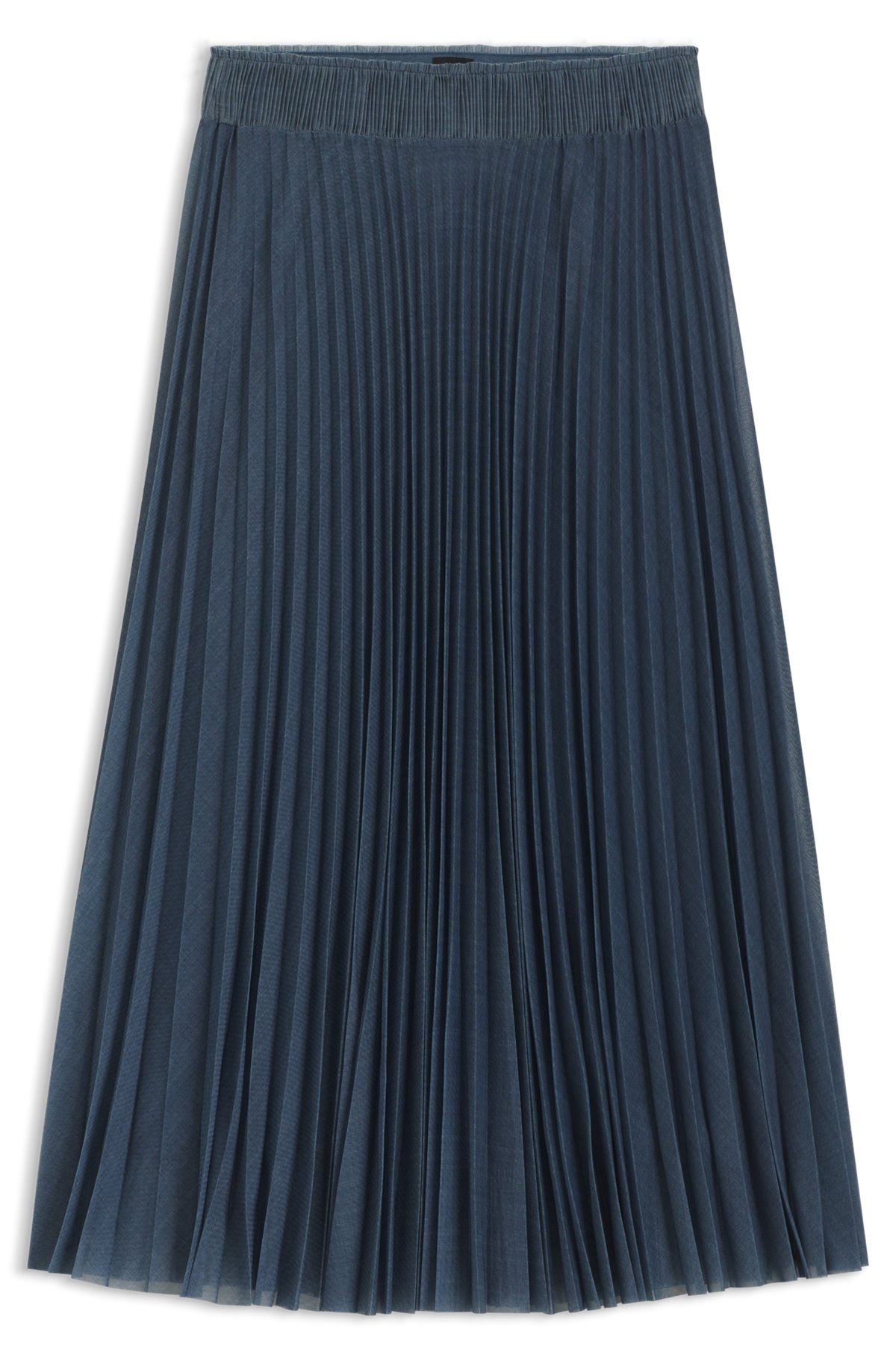LINED TULLE SKIRT WITH PLISSÉ PLEATS - 1