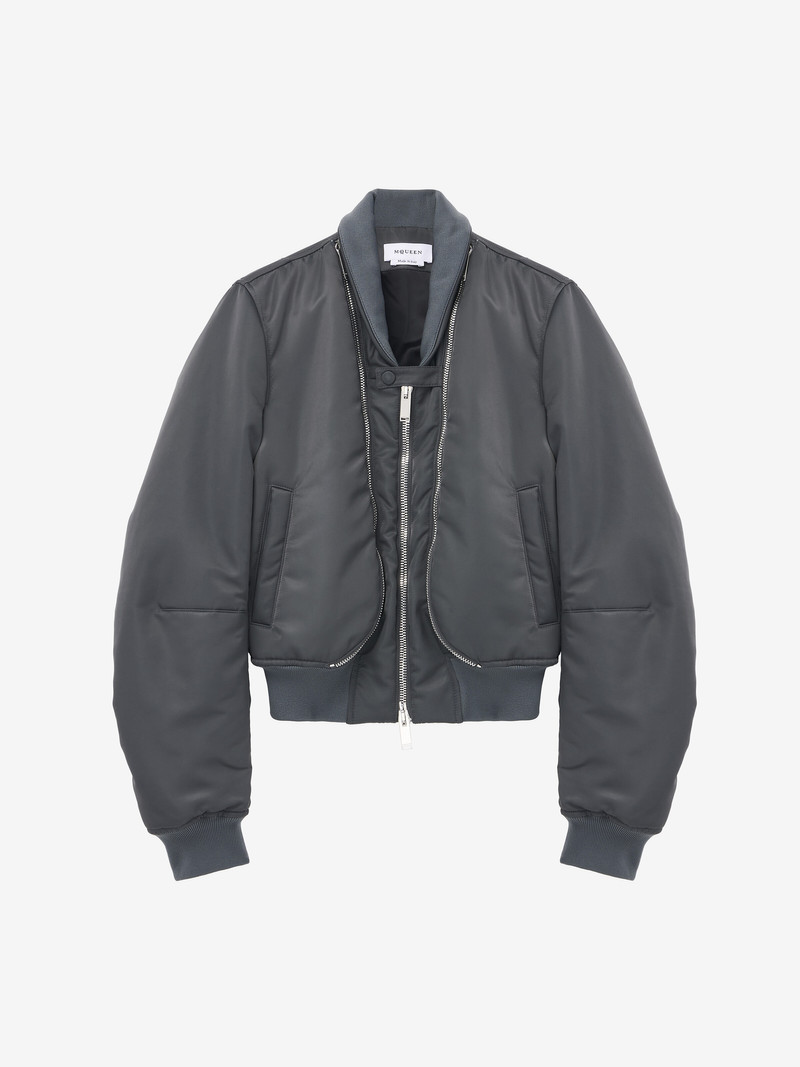 Zip Detail Bomber Jacket 1