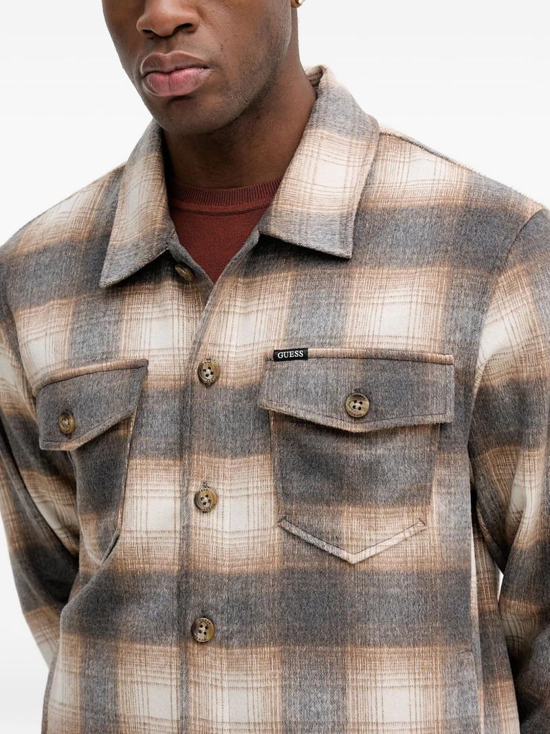 checked chest-pocket shirt 4