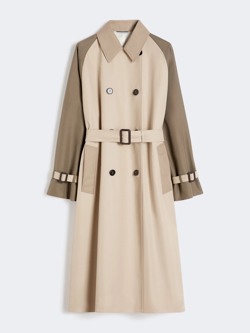 CANASTA Reversible water-repellent gabardine trench coat - BEIGE 1