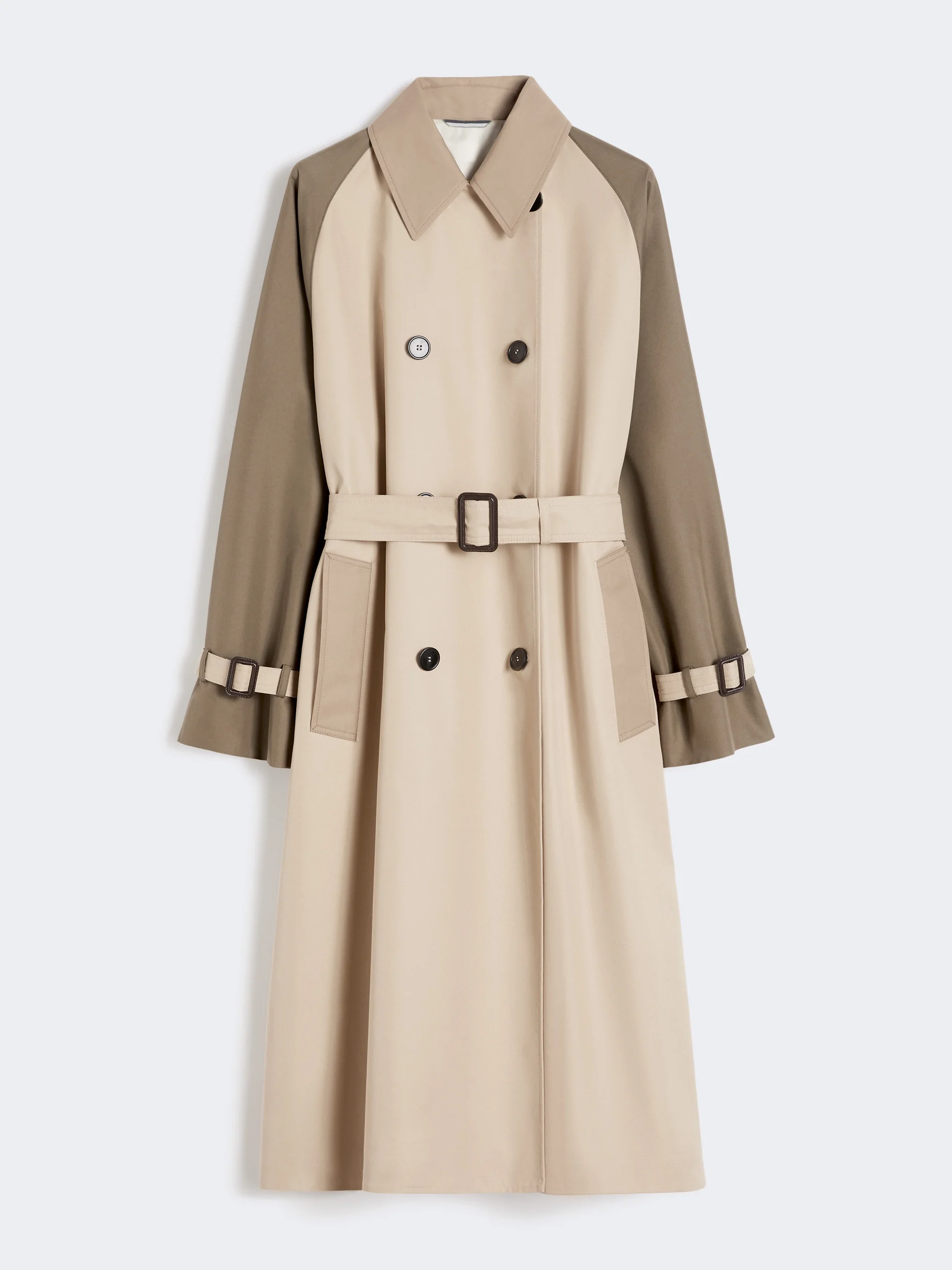 Reversible water-repellent gabardine trench coat - BEIGE - 1