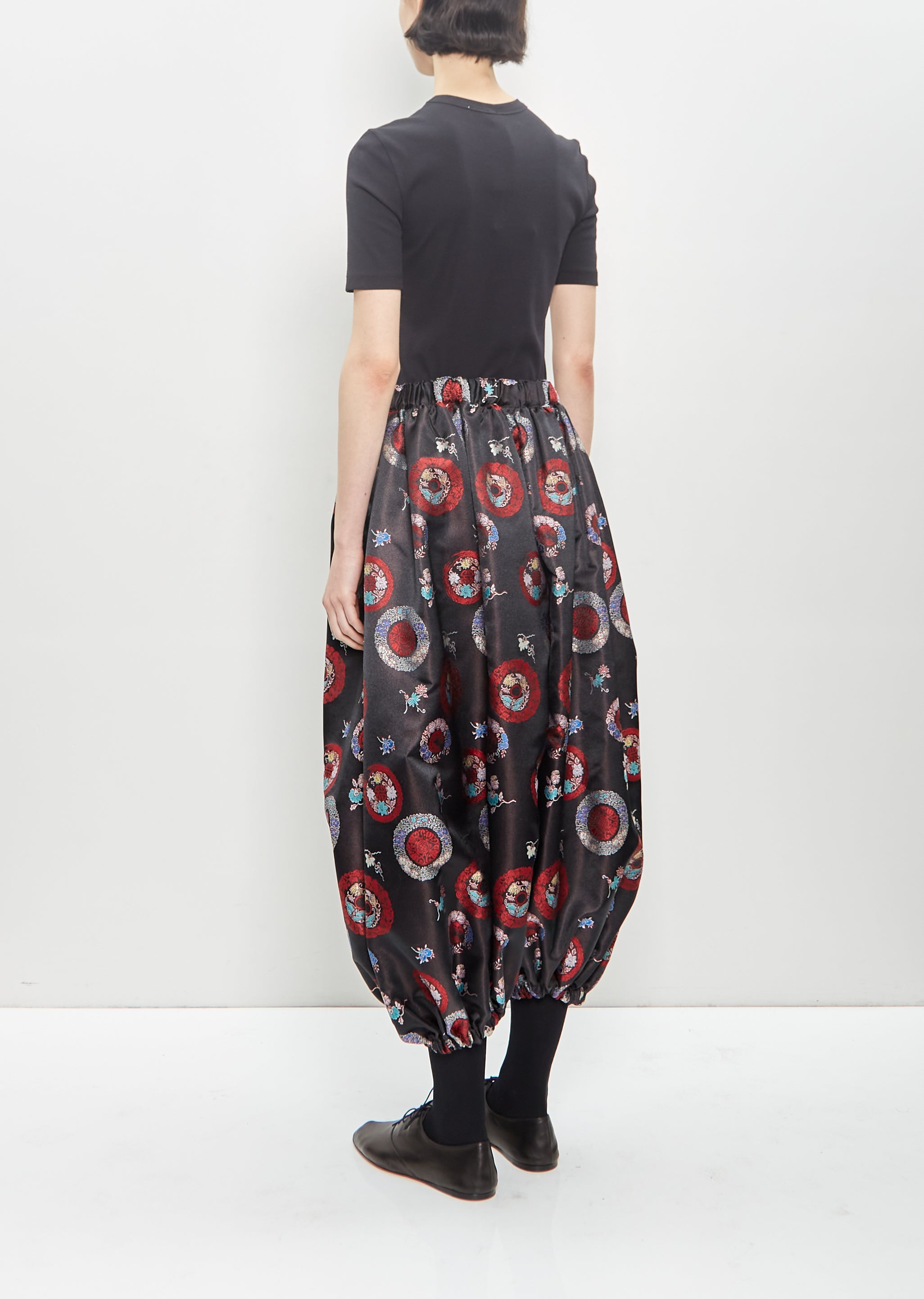 Polyester Jacquard Balloon Pants - 3