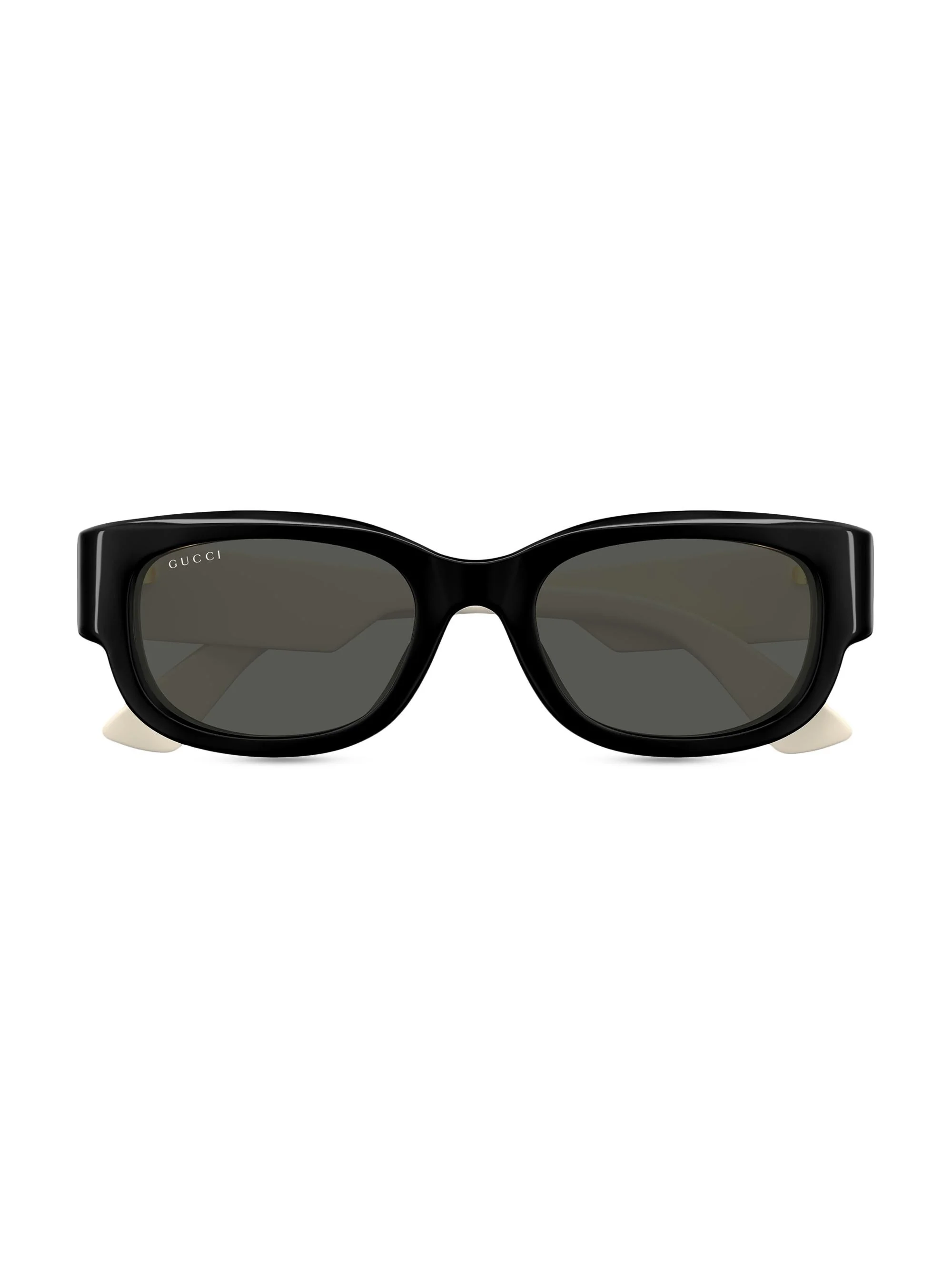 Women's Oblique 54MM Round Sunglasses - Grey Black Ivory - 1