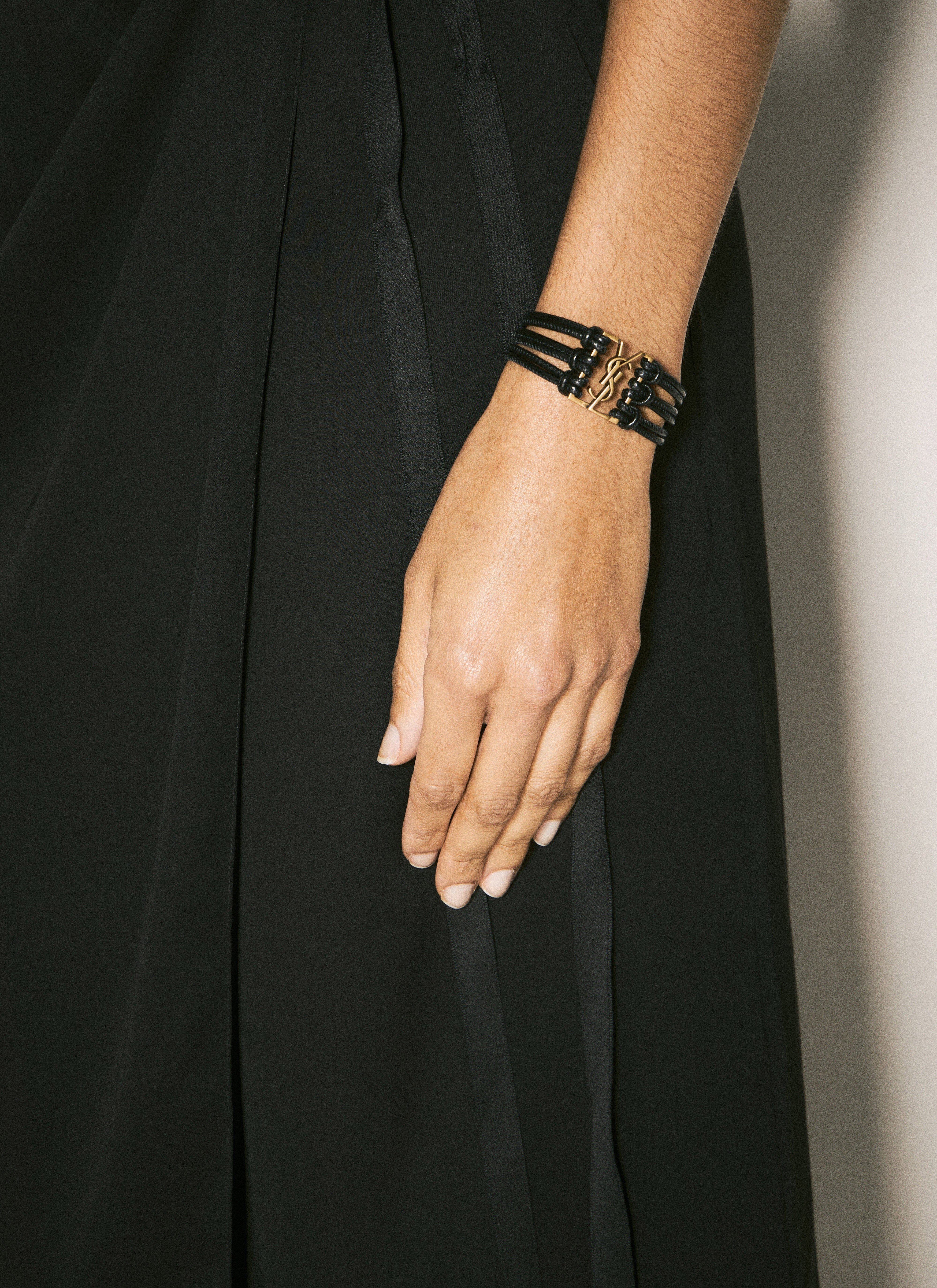 Saint Laurent Women Cassandre Leather Bracelet - 3