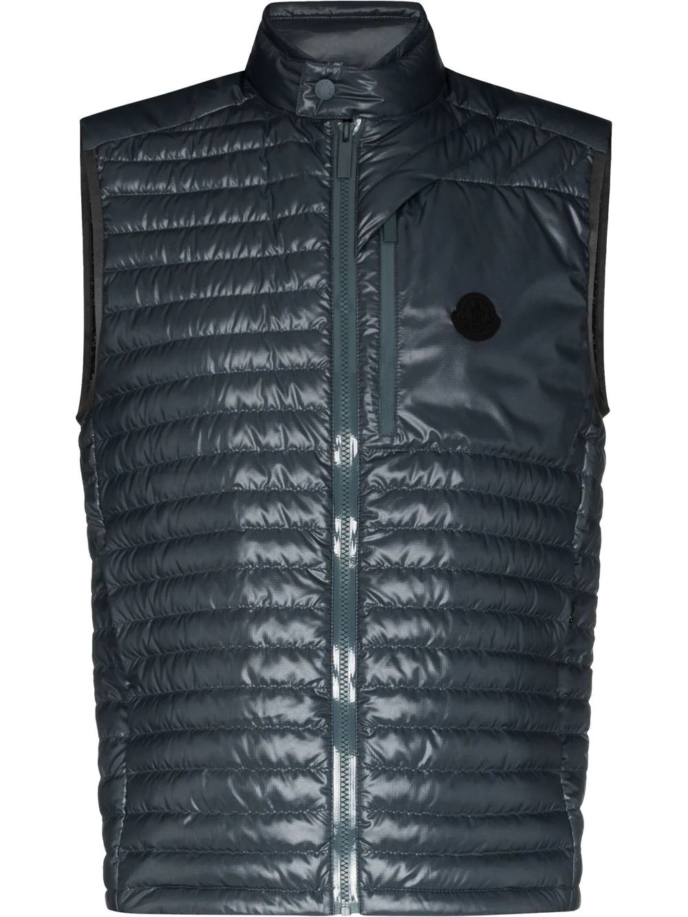 padded zip-up down gilet - 1