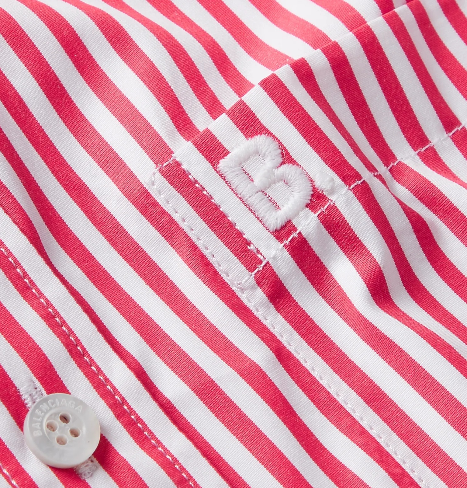 Logo-Embroidered Striped Cotton-Poplin Shirt - 3