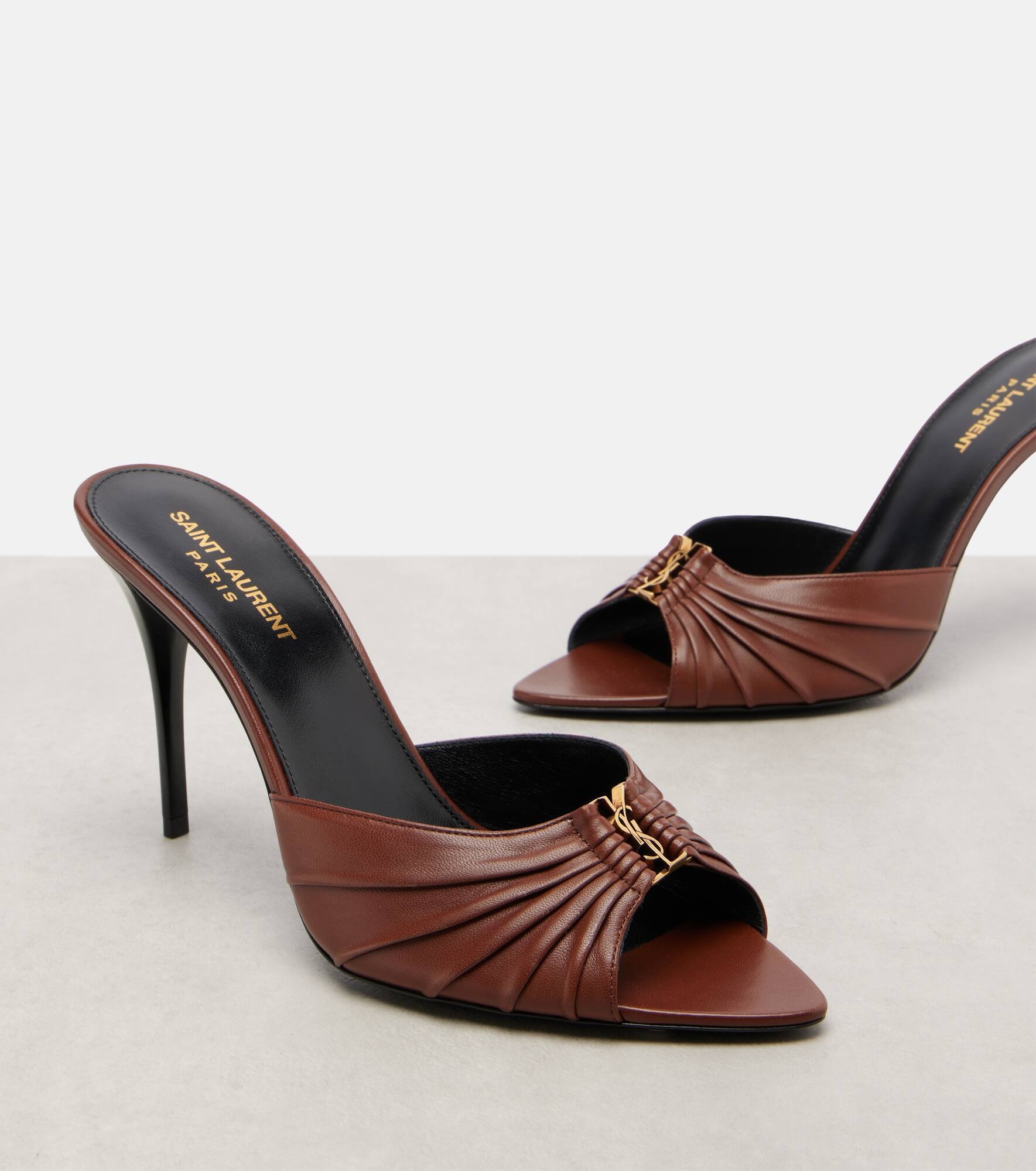 Babylone Cassandre 90 leather mules - 5