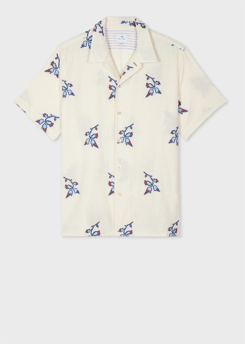 Cotton Ecru 'Yukka' Fil Coupé Shirt 1