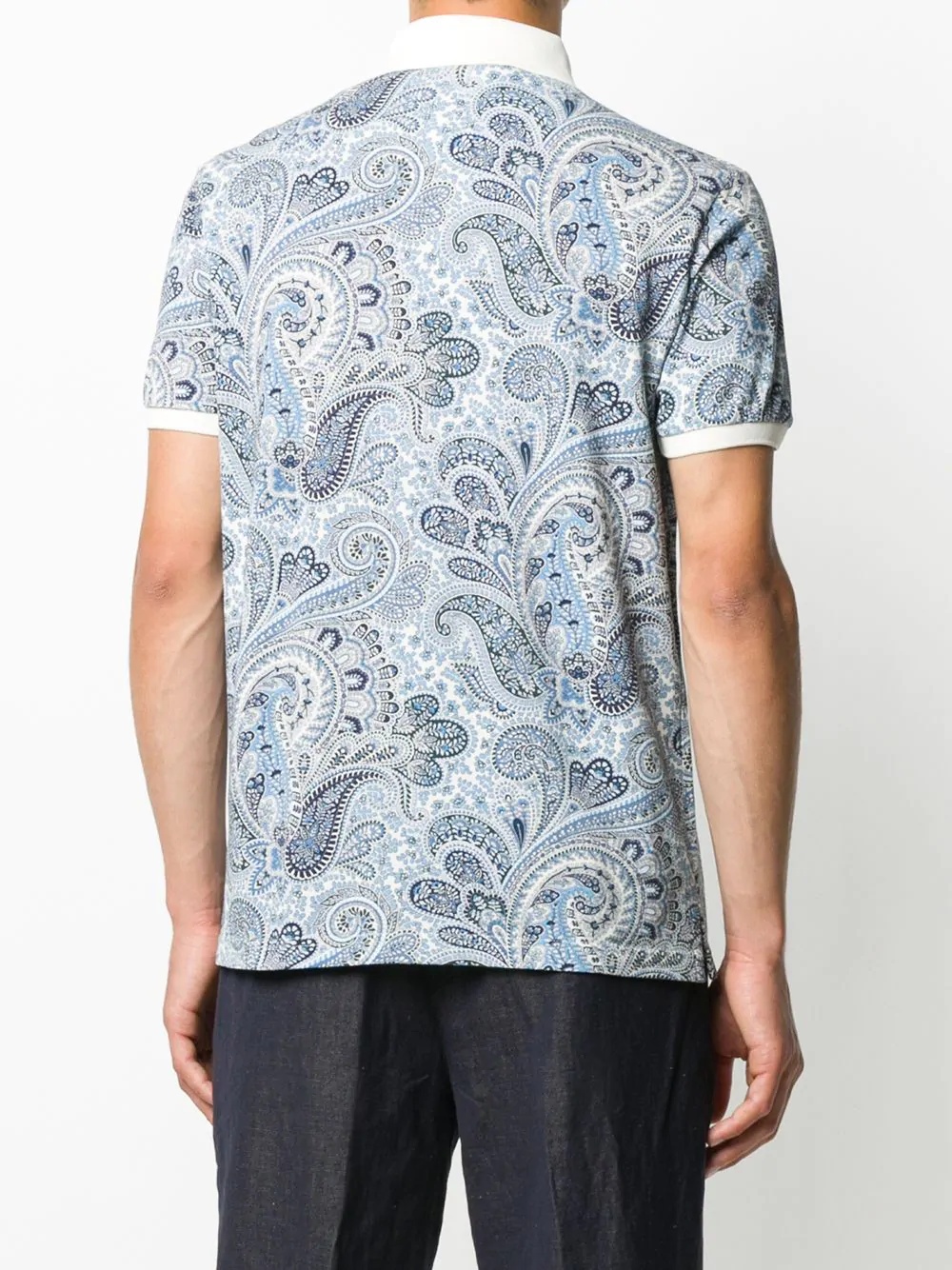 paisley print polo shirt - 4