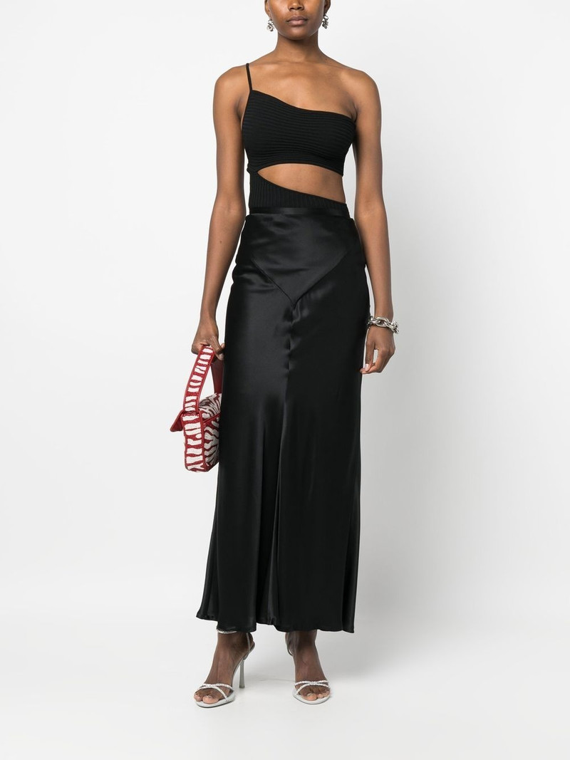 ANDREĀDAMO one-shoulder cut-out ribbed top outlook