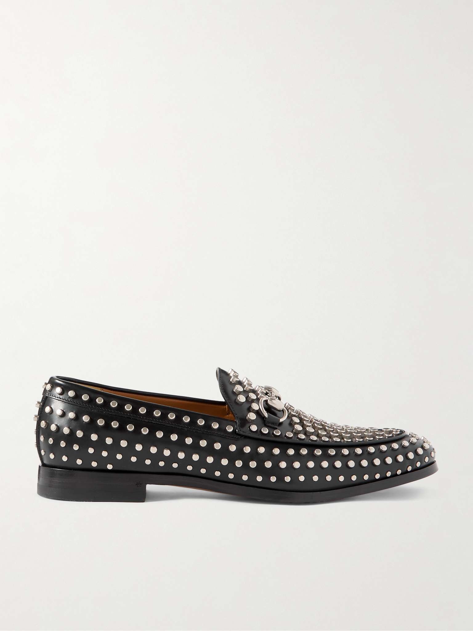 Horsebit Studded Leather Loafers - 1