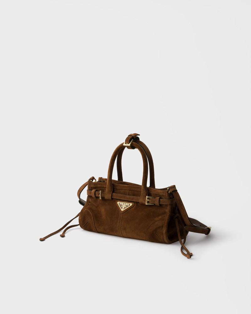 Prada Prada Bonnie suede mini handbag outlook