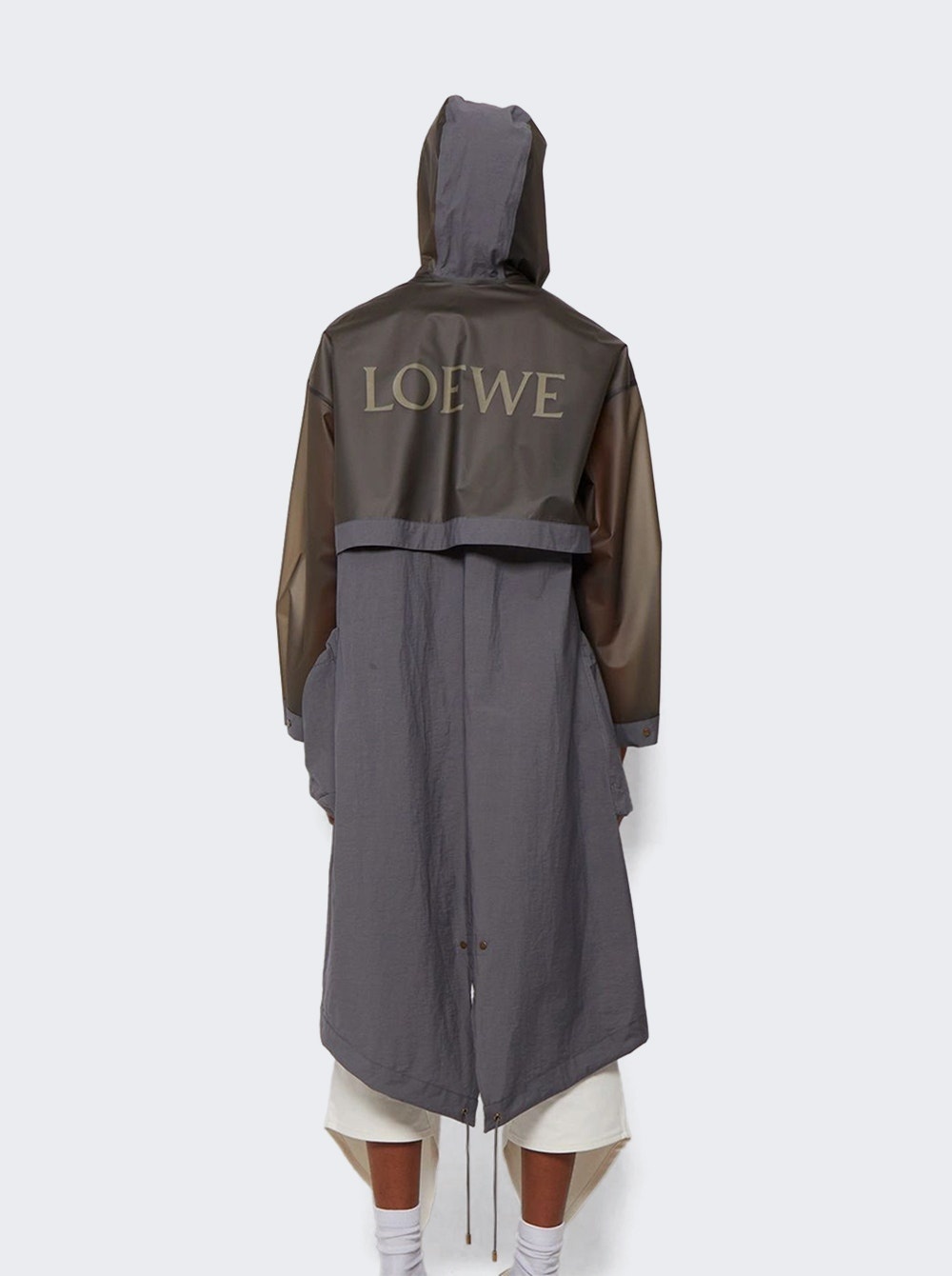 Long Hooded Parka Stone Grey - 4