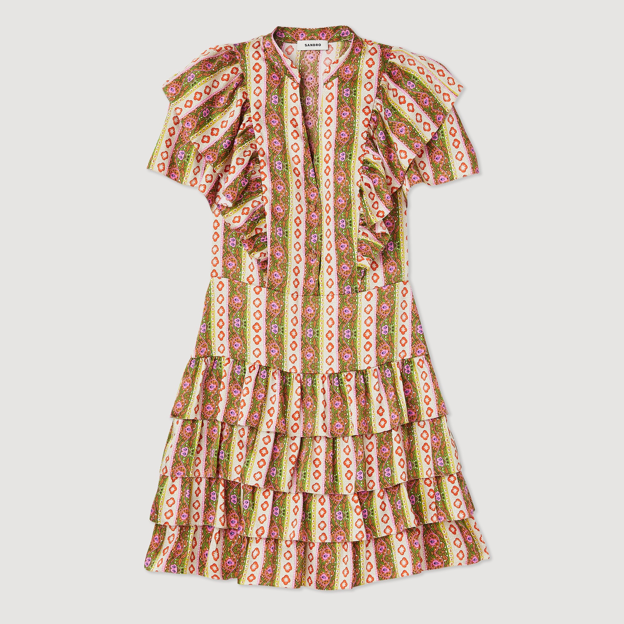 Loose-fitting ruffled dress - 1