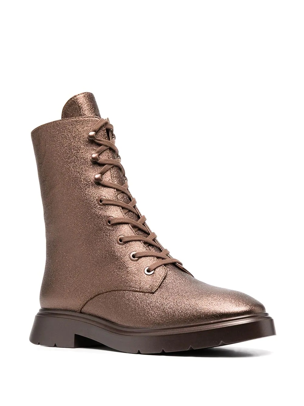 bronze leather ankle boots - 2