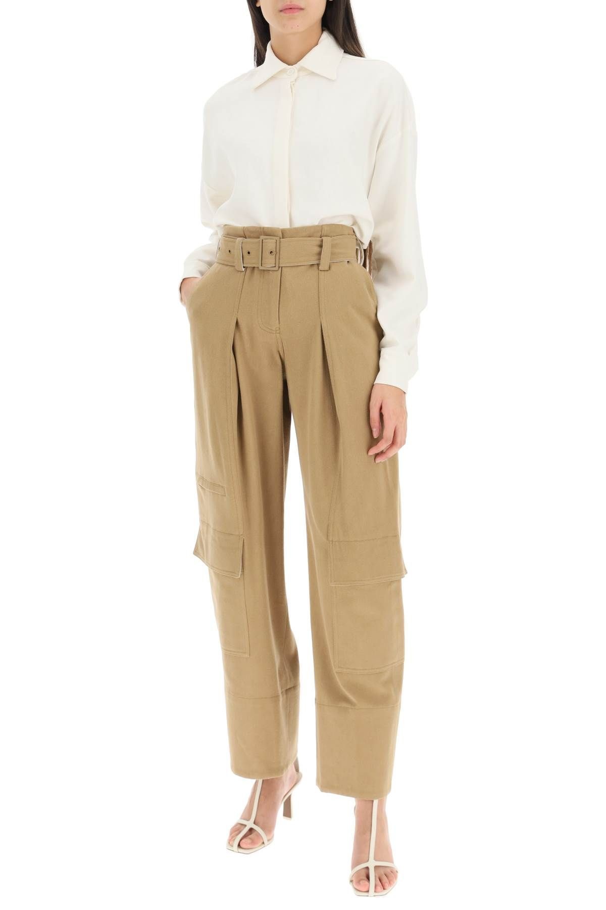 CARGO PANTS WITH MATCHING BELT - 2