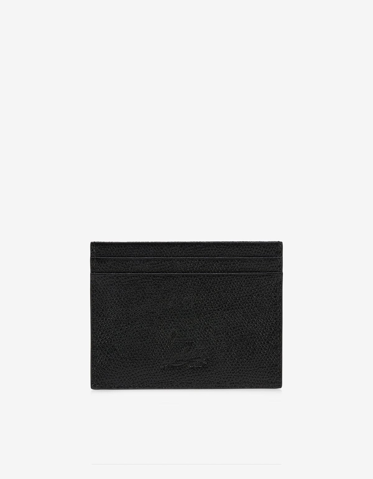 Christian Louboutin Black Mooncrest Leather Card Holder - 2