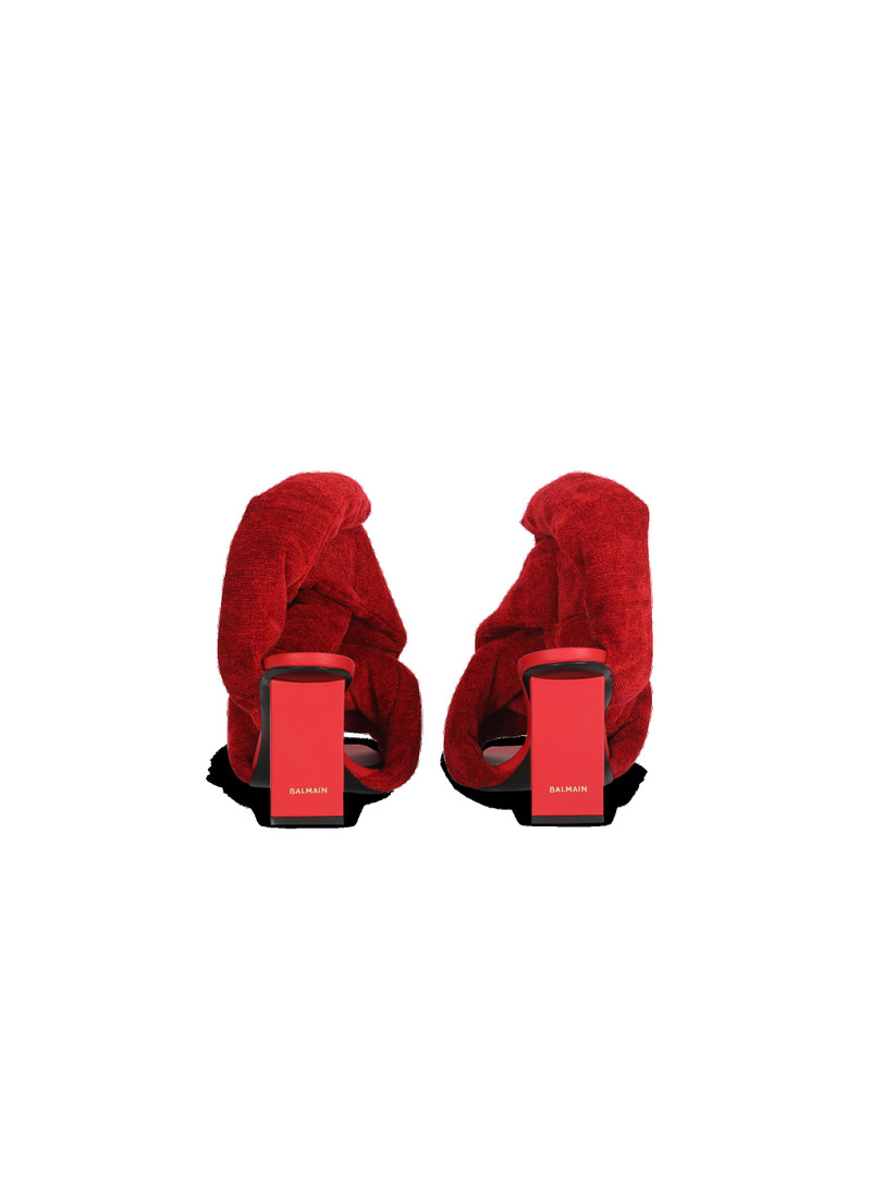 Quilted chenille velvet Ulla sandals 4