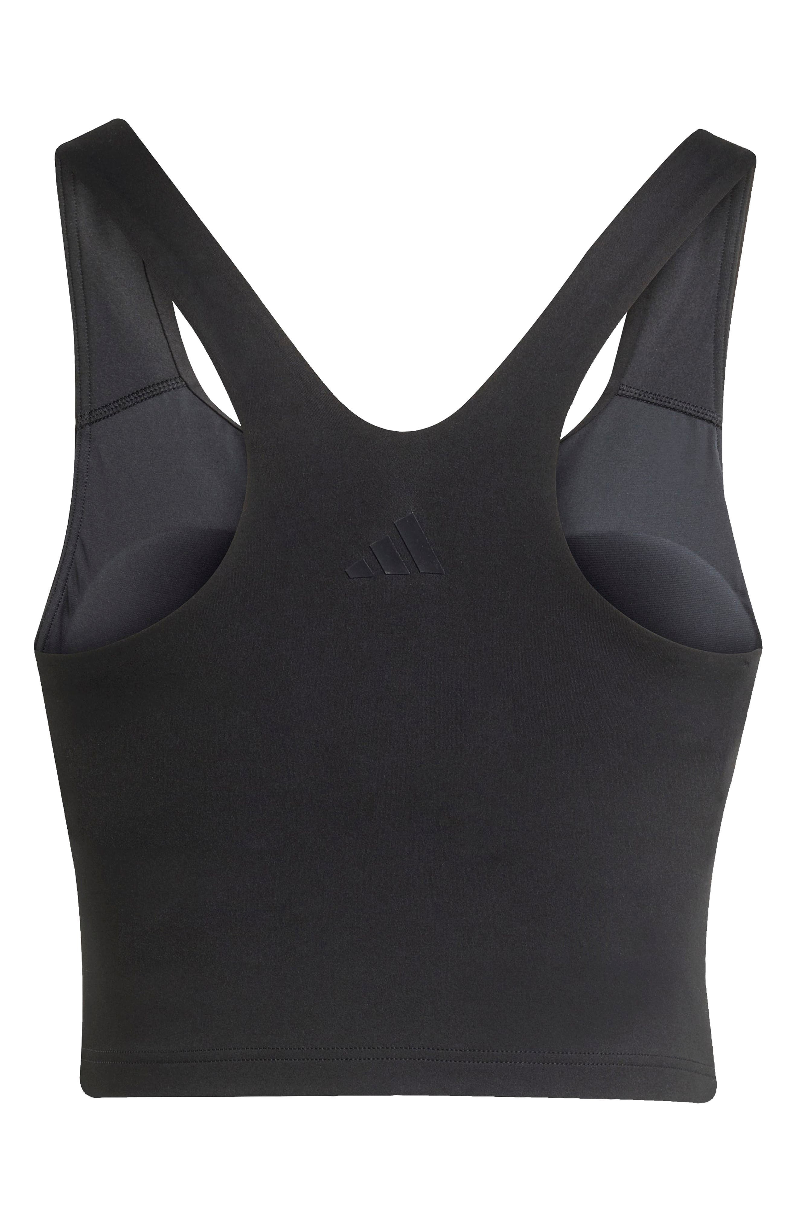 adidas All Me Medium Support Bra Tank in Black at Nordstrom - 5
