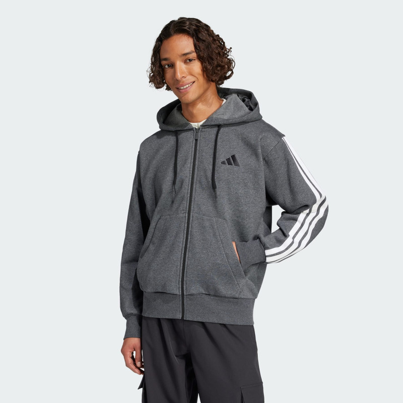 adidas Essentials 3-Stripes Fleece Hoodie outlook
