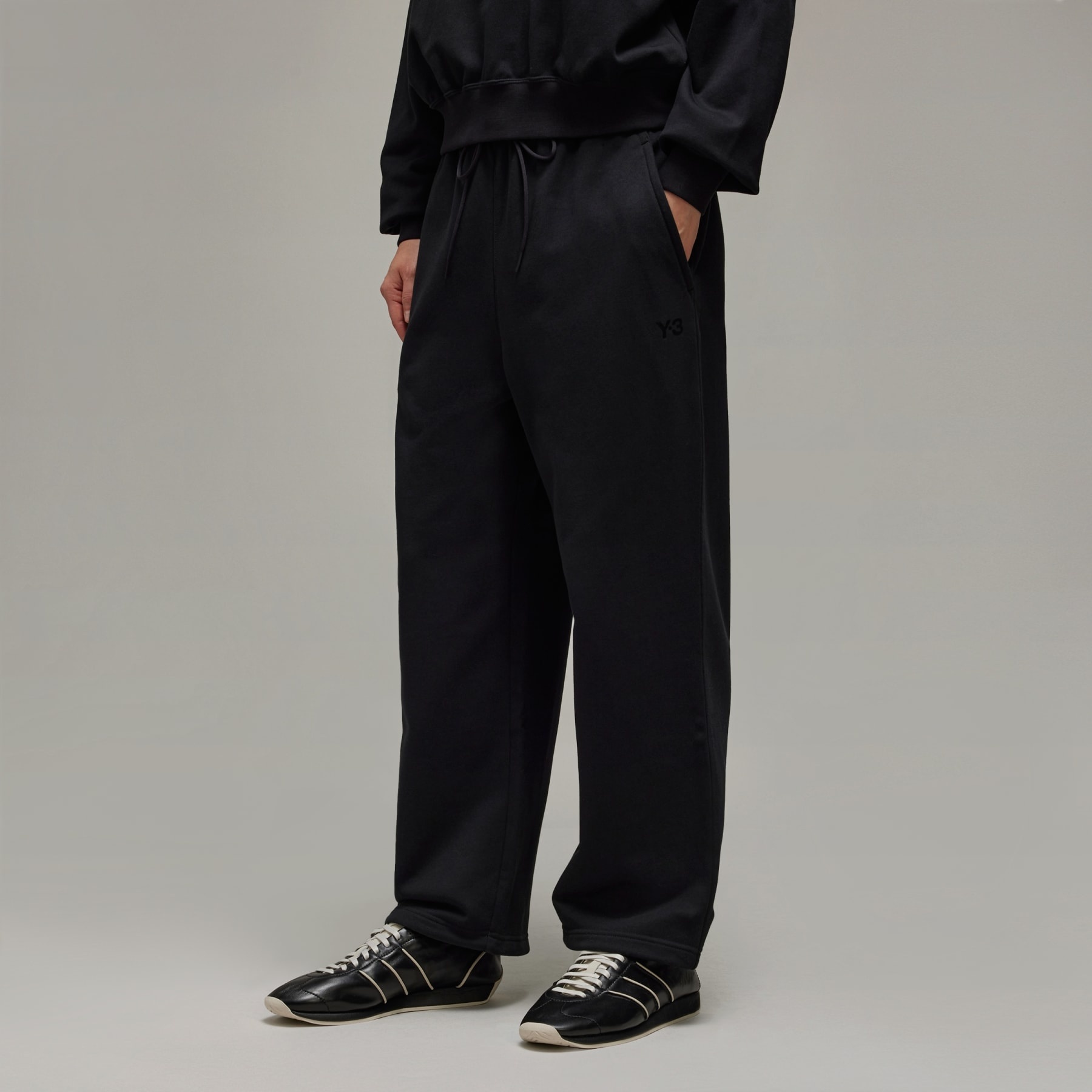 Y-3 French Terry Wide Leg Pants - 2