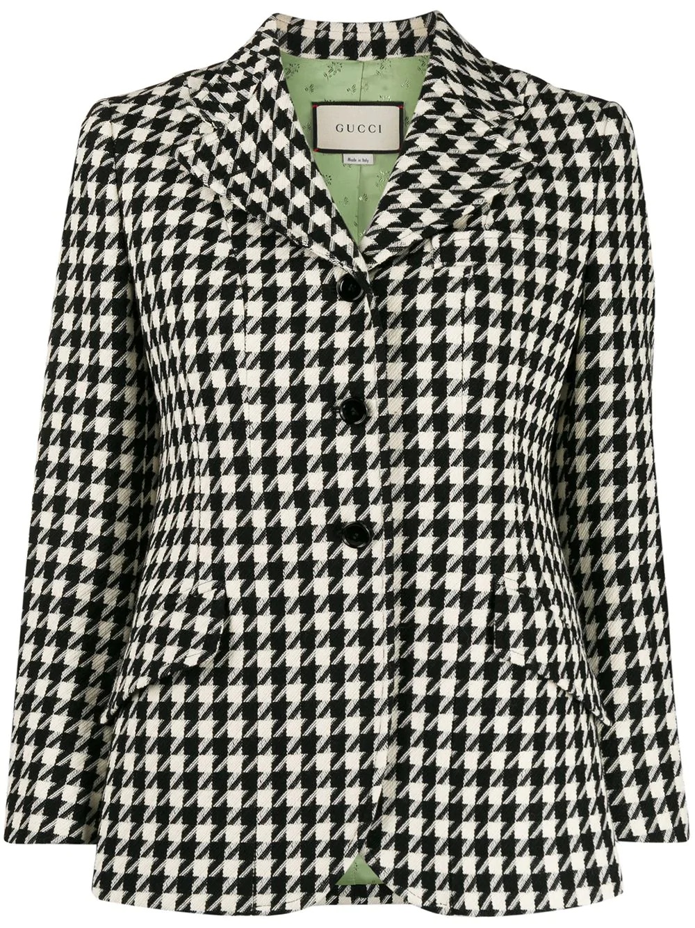 houndstooth-print blazer - 1