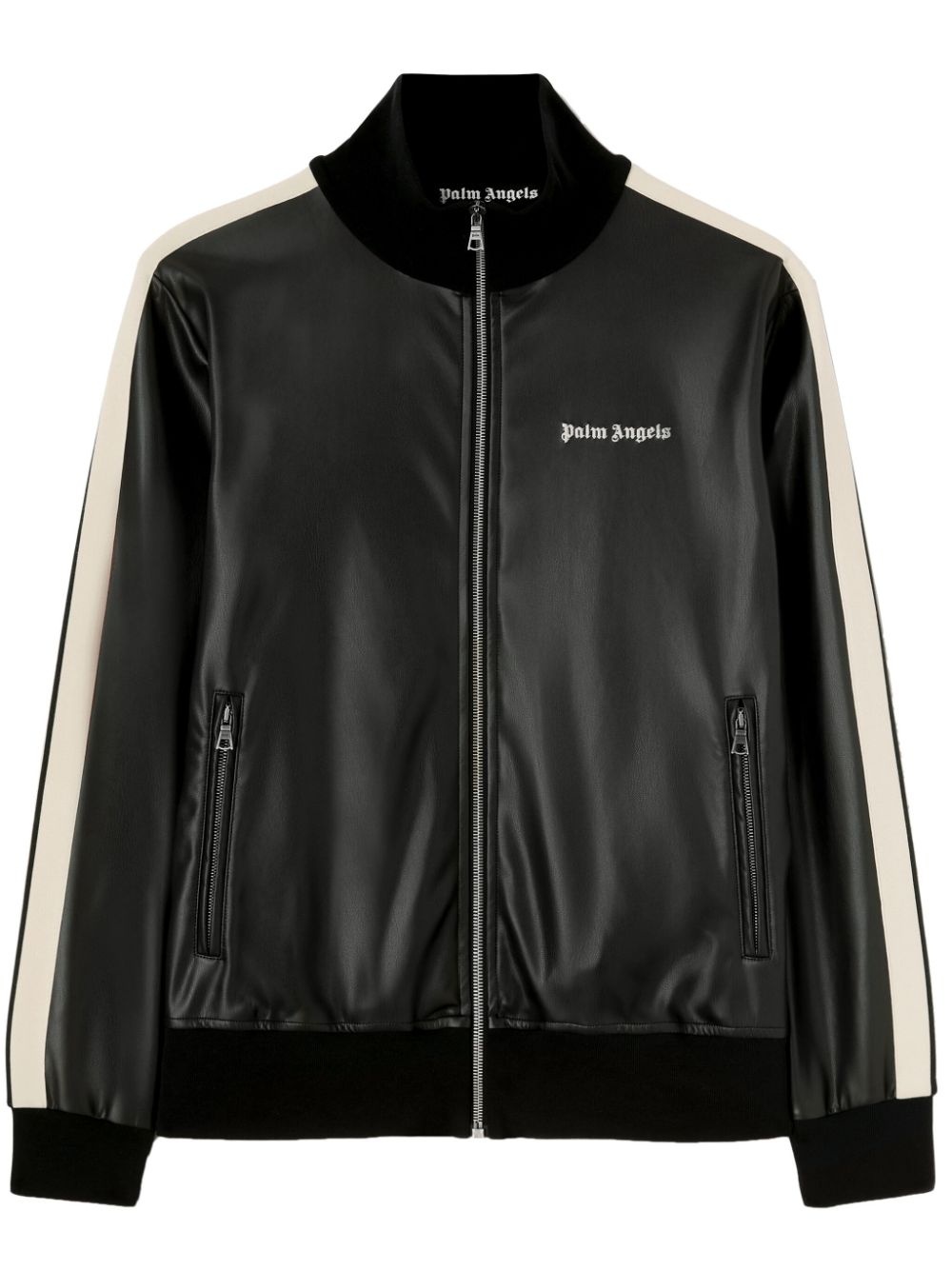 logo-embroidered zip-up jacket - 1